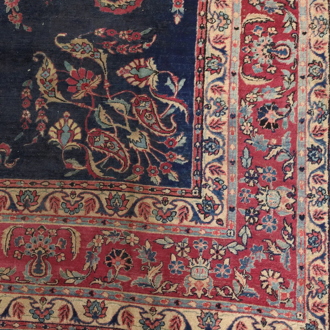 Antique Carpet Keshan Manchester Cotton Extra-Thin Knot 140 x 101 In - 140 x 101 In | Antiques | Carpets