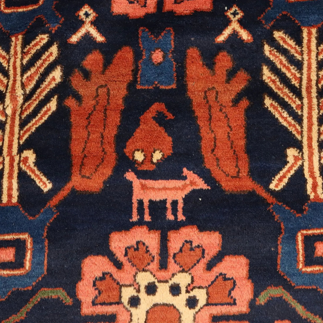 Antique Peshawar Carpet Wool Heavy Knot Handmade 126 x 98 In