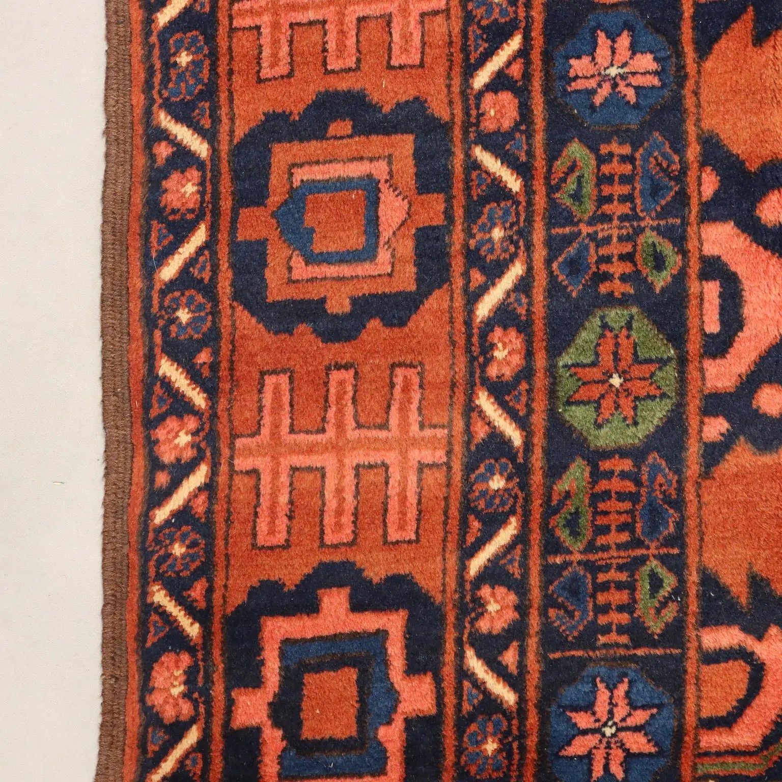 Antique Peshawar Carpet Wool Heavy Knot Handmade 126 x 98 In