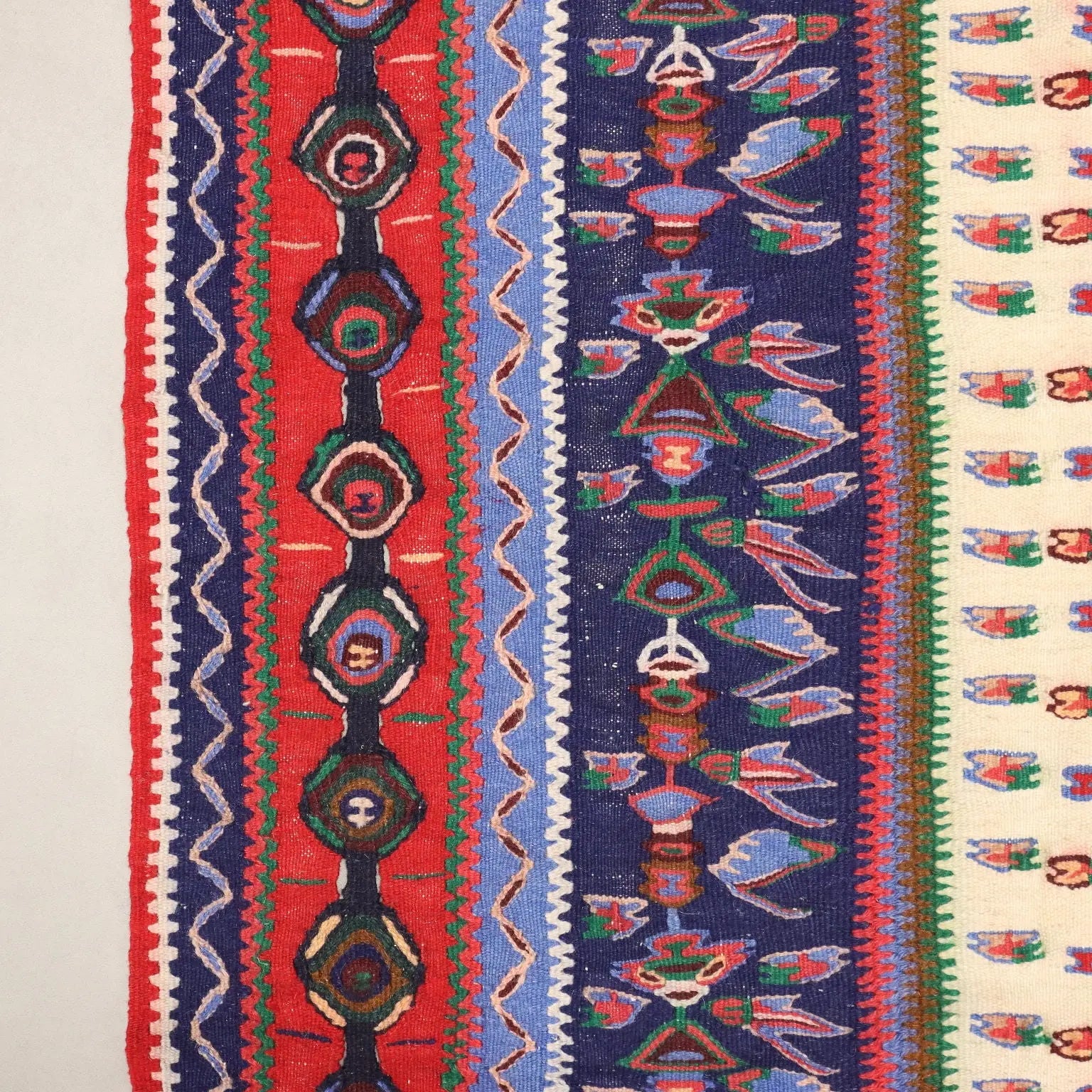 Antique Asian Carpet Cotton Wool Extra-Thin Knot 114 x 79 In - 114 x 79 In | Antiques | Carpets