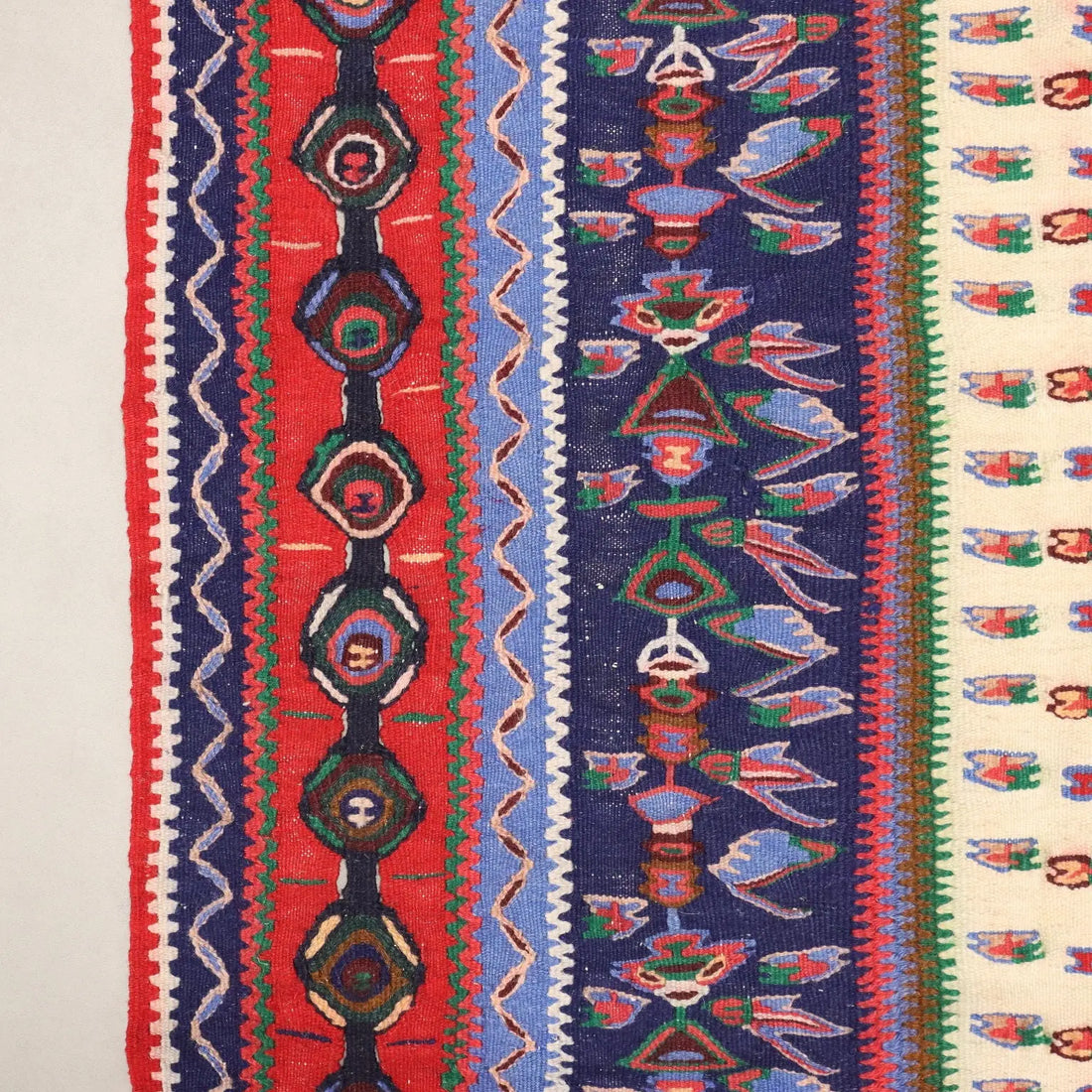 Antique Asian Carpet Cotton Wool Extra-Thin Knot 114 x 79 In - 114 x 79 In | Antiques | Carpets