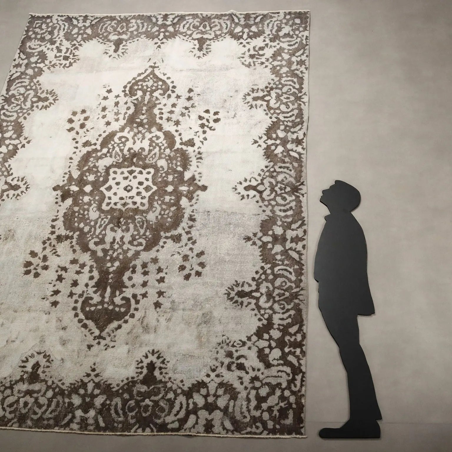 Antique Carpet Wool Cotton Thin Knot Handmade 142 x 103 In - 142 x 103 in | Antiques | Carpets