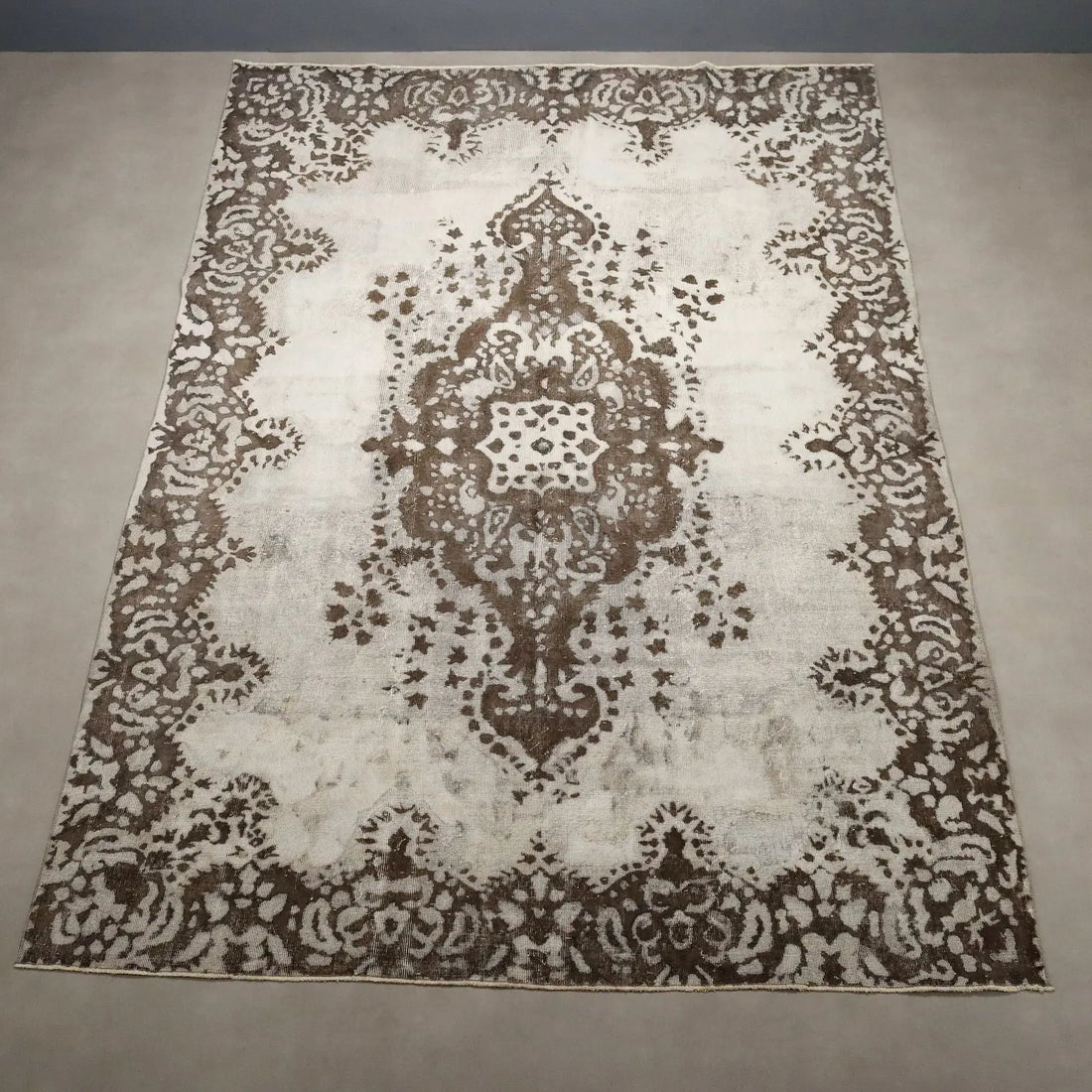 Antique Carpet Wool Cotton Thin Knot Handmade 142 x 103 In - 142 x 103 in | Antiques | Carpets