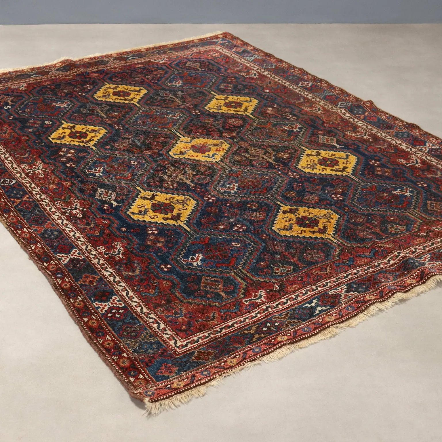 Antique Asian Carpet Wool Thin Knot Handmade 73 x 57 In - 73 x 57 In | Antiques | Carpets