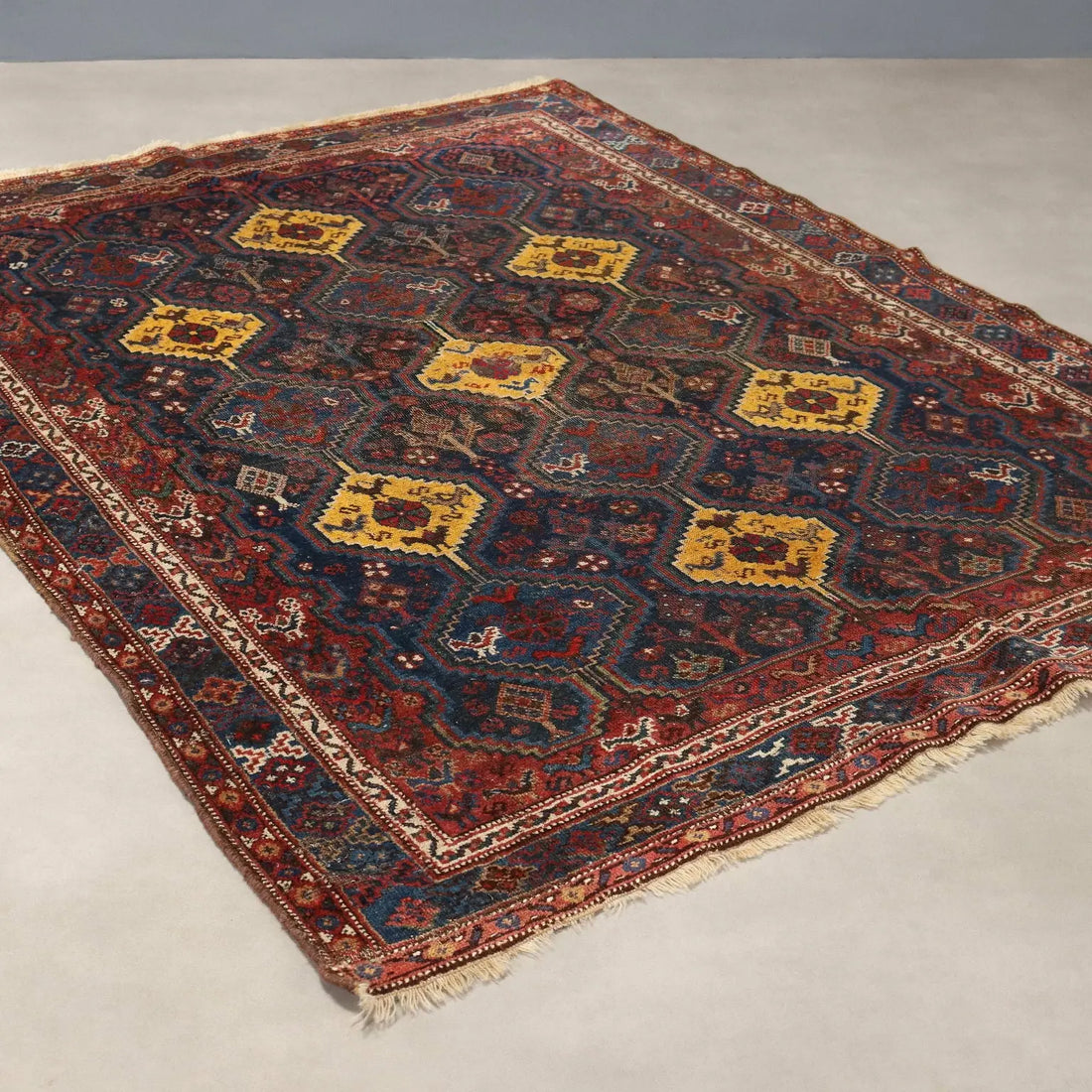 Antique Asian Carpet Wool Thin Knot Handmade 73 x 57 In - 73 x 57 In | Antiques | Carpets