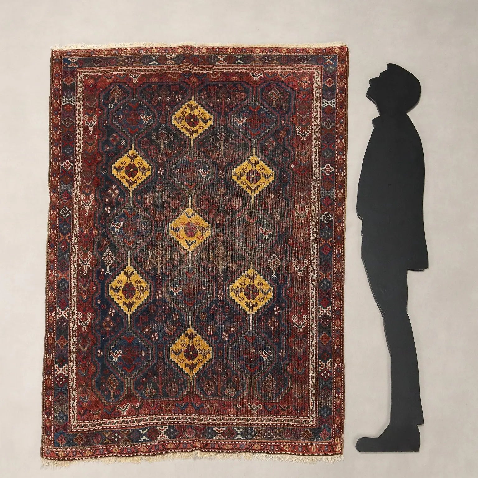 Antique Asian Carpet Wool Thin Knot Handmade 73 x 57 In - 73 x 57 In | Antiques | Carpets