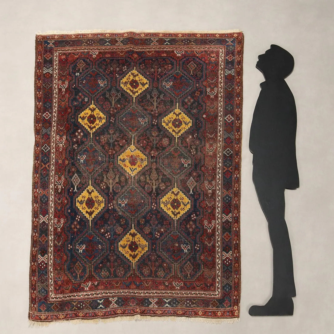 Antique Asian Carpet Wool Thin Knot Handmade 73 x 57 In - 73 x 57 In | Antiques | Carpets