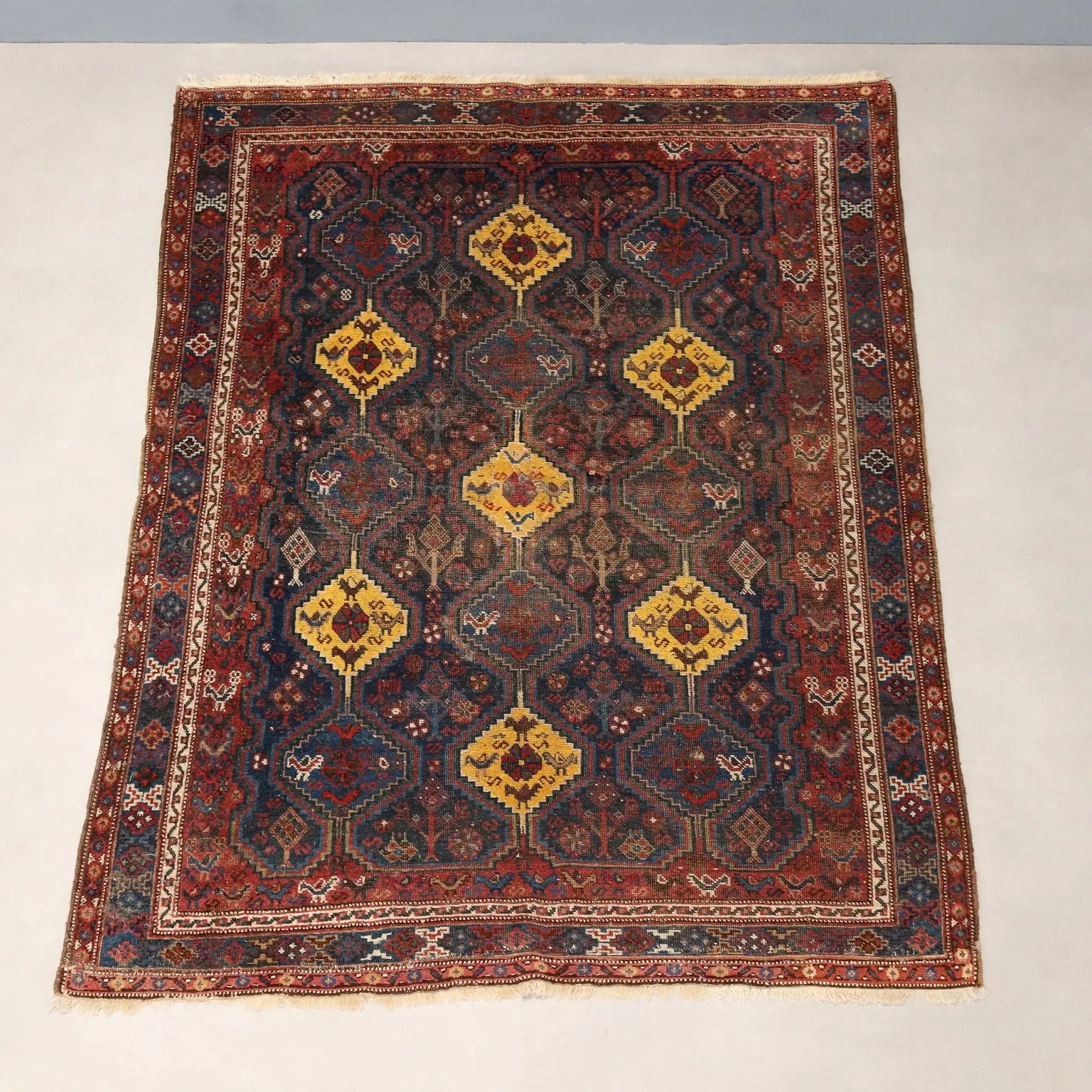 Antique Asian Carpet Wool Thin Knot Handmade 73 x 57 In - 73 x 57 In | Antiques | Carpets