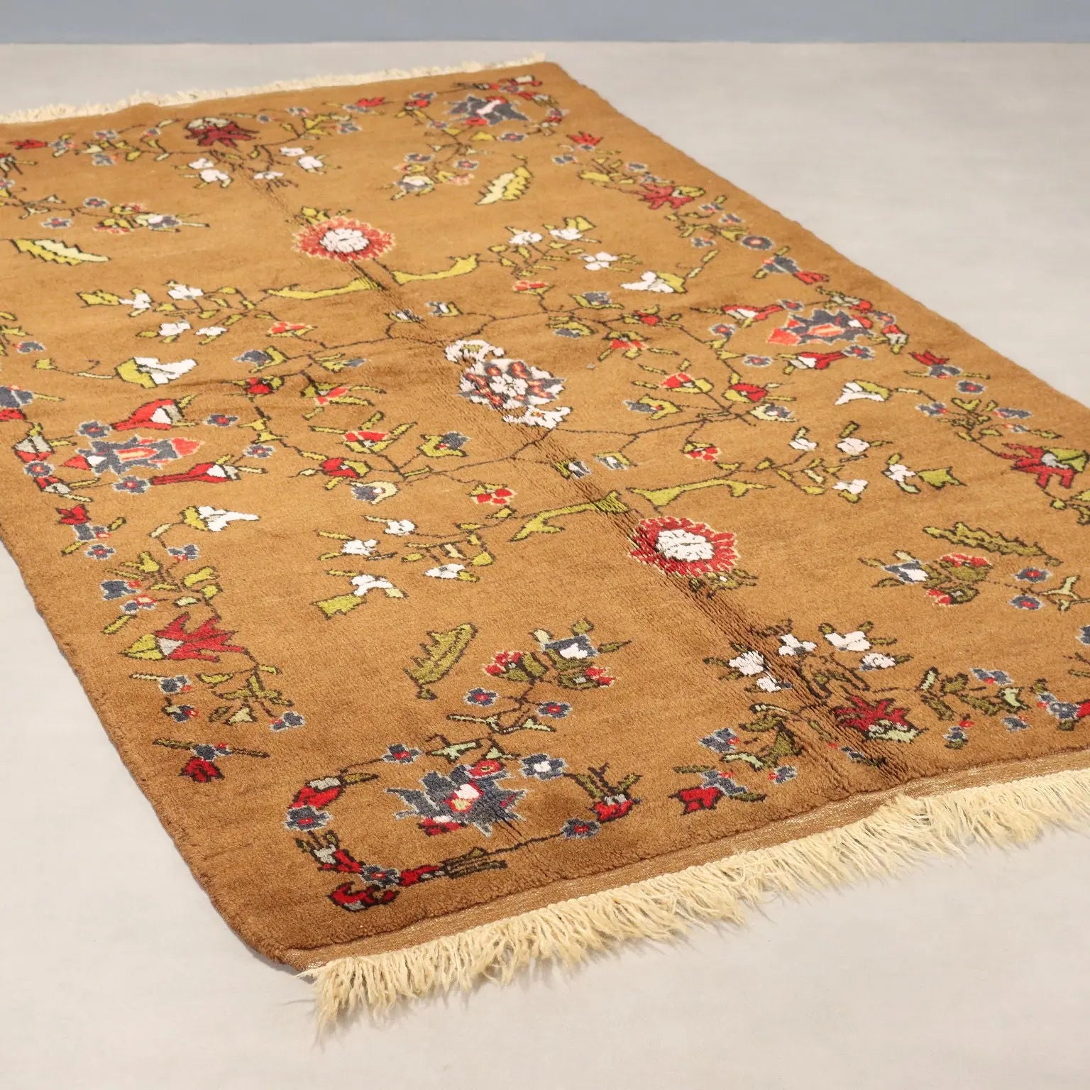 Antique Asian Carpet Wool Heavy Knot Handmade 78 x 47 In - 78 x 47 In | Antiques | Carpets