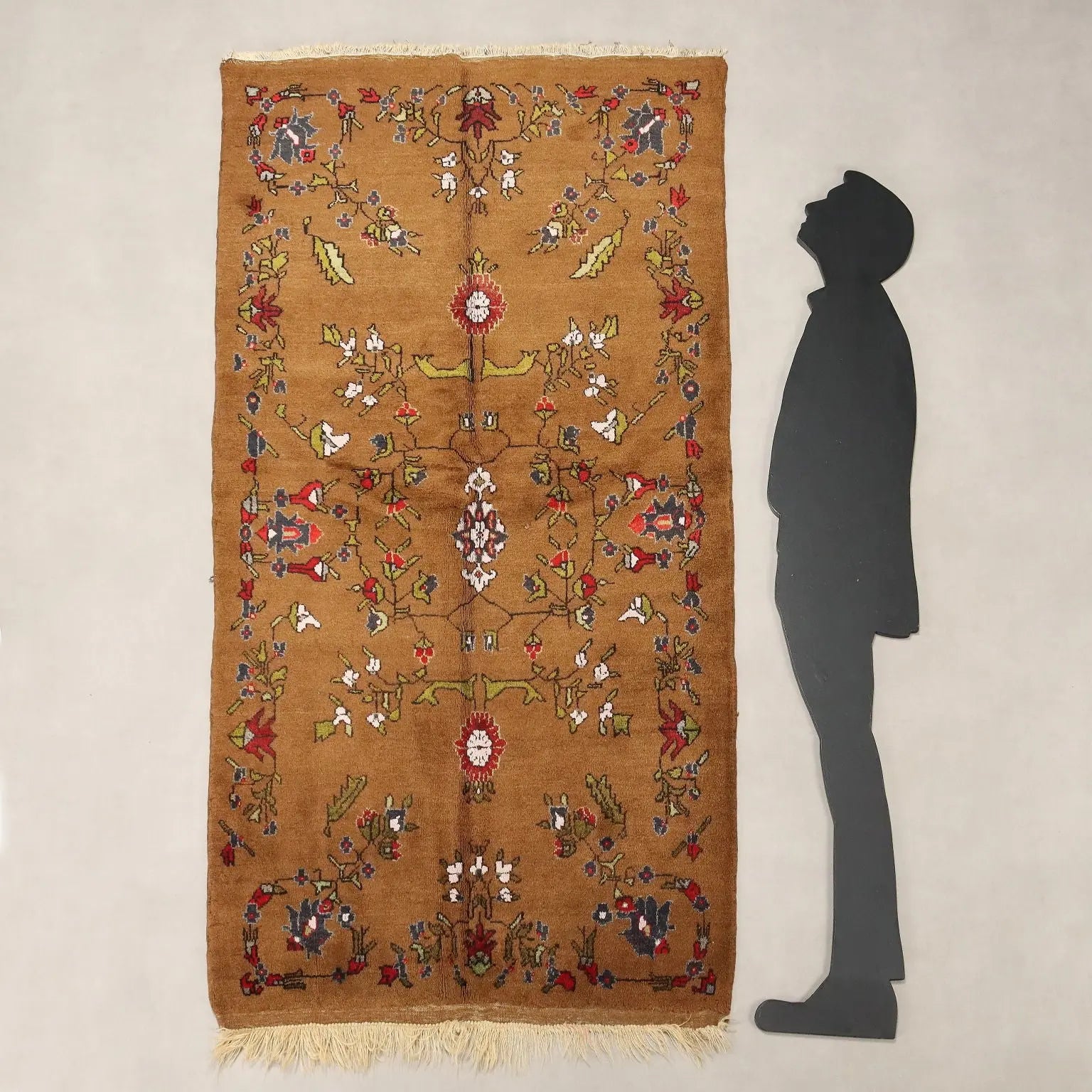 Antique Asian Carpet Wool Heavy Knot Handmade 78 x 47 In - 78 x 47 In | Antiques | Carpets