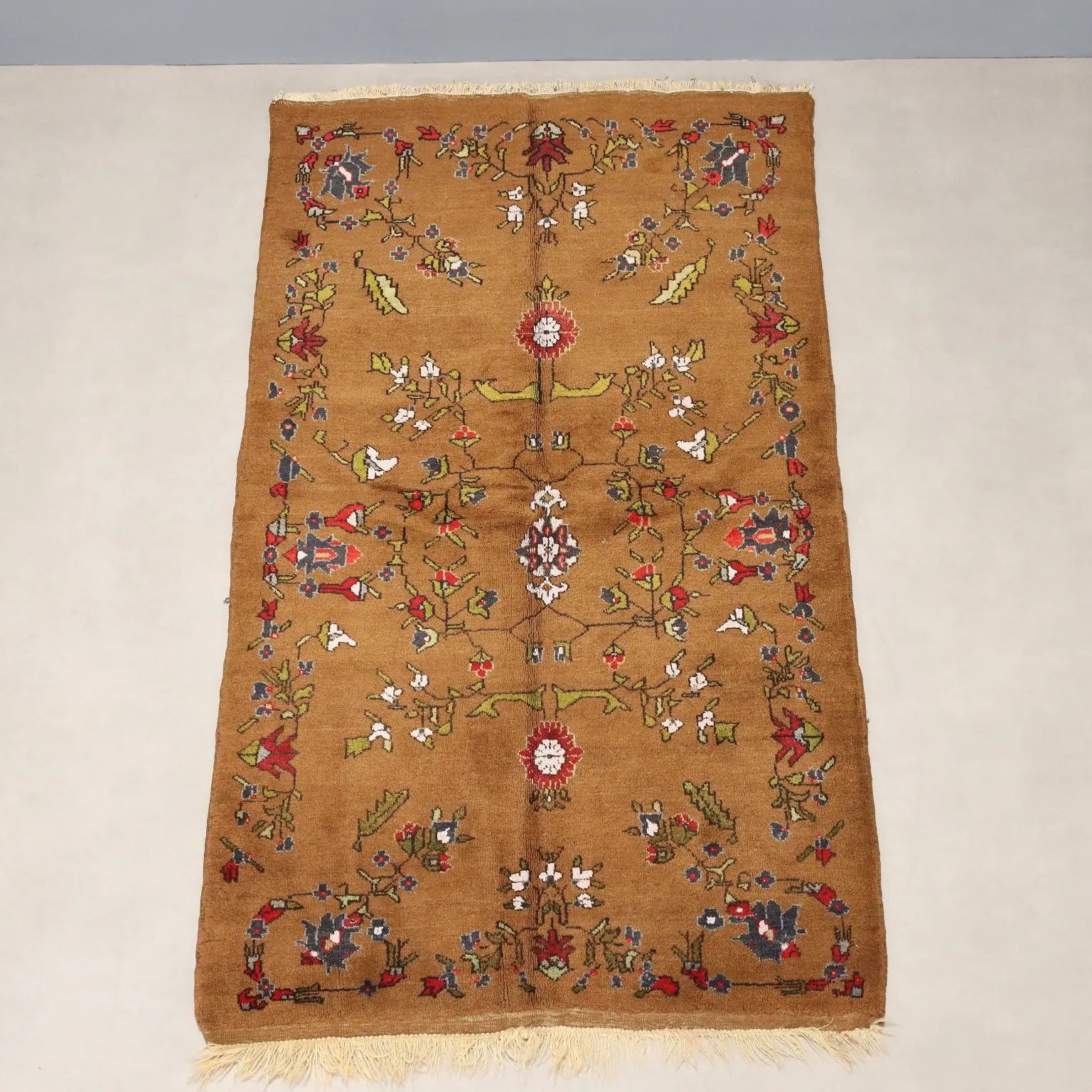 Antique Asian Carpet Wool Heavy Knot Handmade 78 x 47 In - 78 x 47 In | Antiques | Carpets