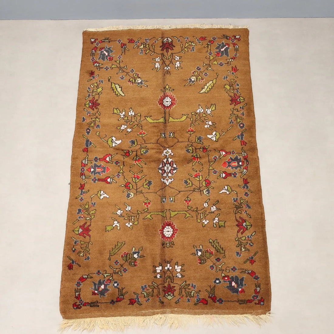 Antique Asian Carpet Wool Heavy Knot Handmade 78 x 47 In - 78 x 47 In | Antiques | Carpets
