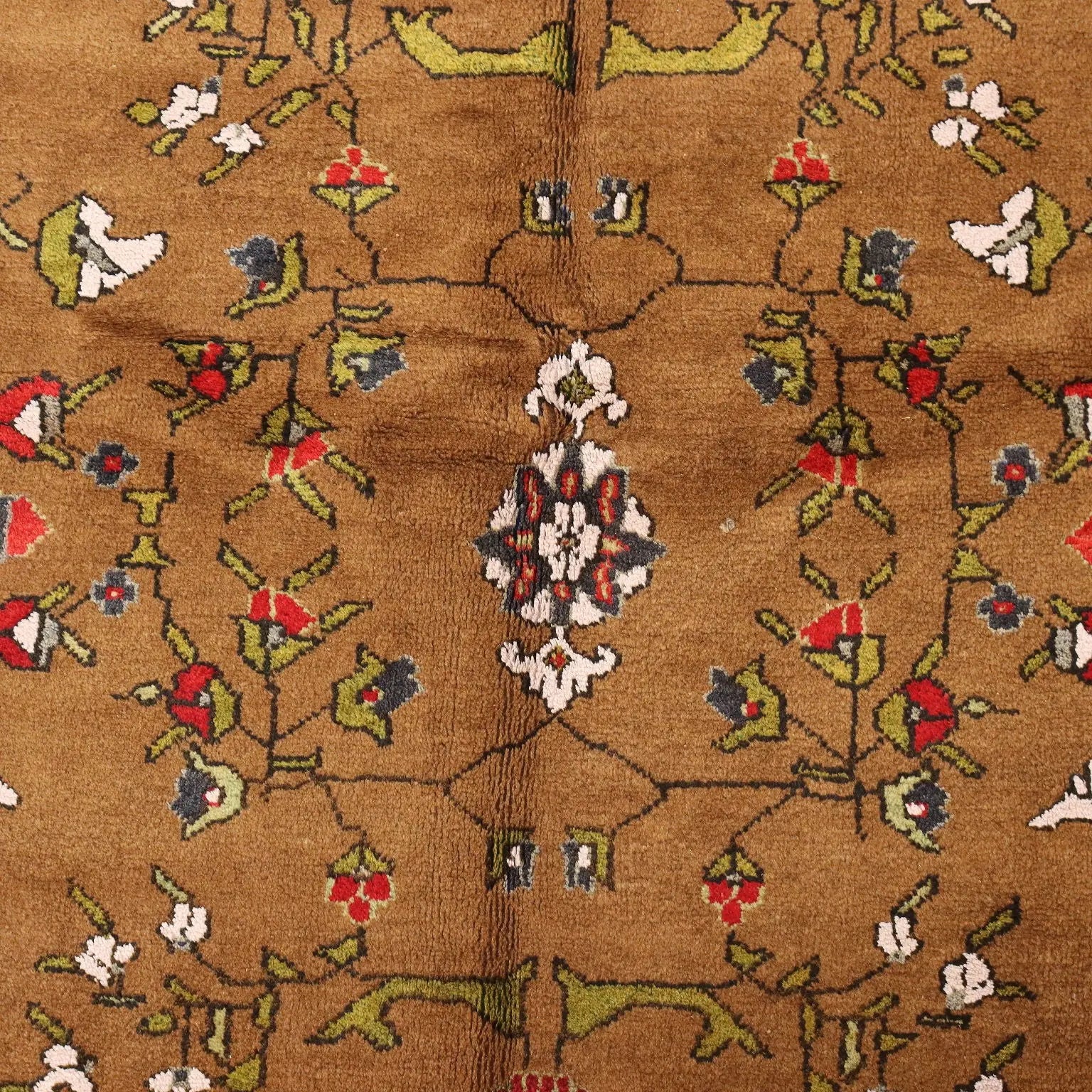 Antique Asian Carpet Wool Heavy Knot Handmade 78 x 47 In - 78 x 47 In | Antiques | Carpets