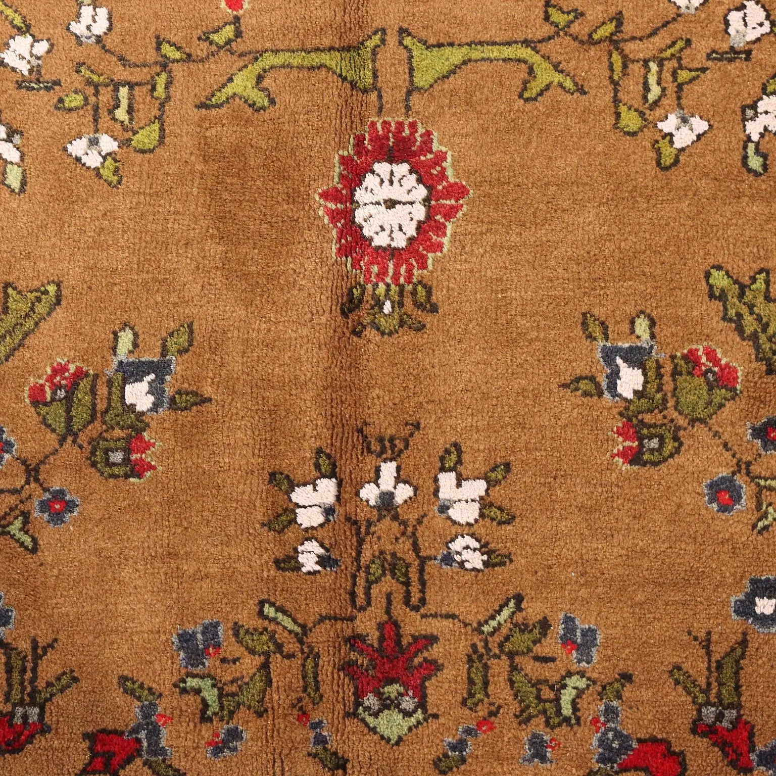 Antique Asian Carpet Wool Heavy Knot Handmade 78 x 47 In - 78 x 47 In | Antiques | Carpets