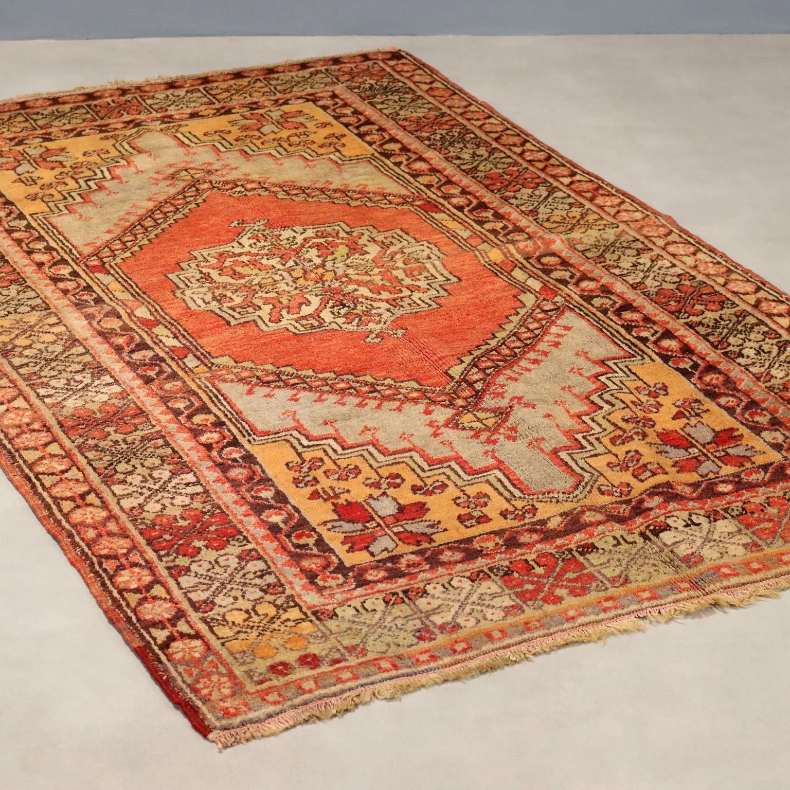 Antique Kirsehir Carpet Wool Heavy Knot Turkey 76 x 47 In - 76 x 47 In | Antiques | Carpets