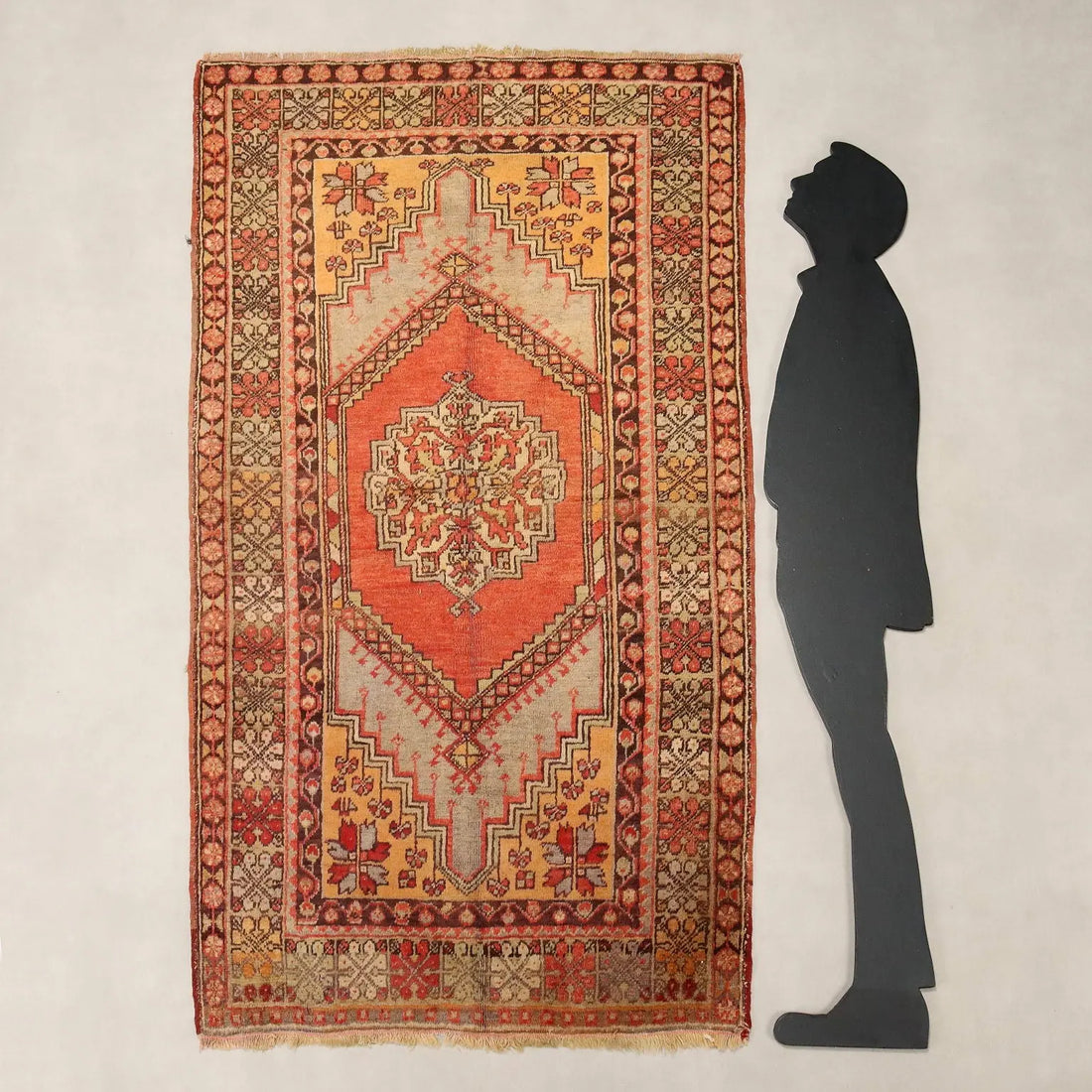 Antique Kirsehir Carpet Wool Heavy Knot Turkey 76 x 47 In - 76 x 47 In | Antiques | Carpets