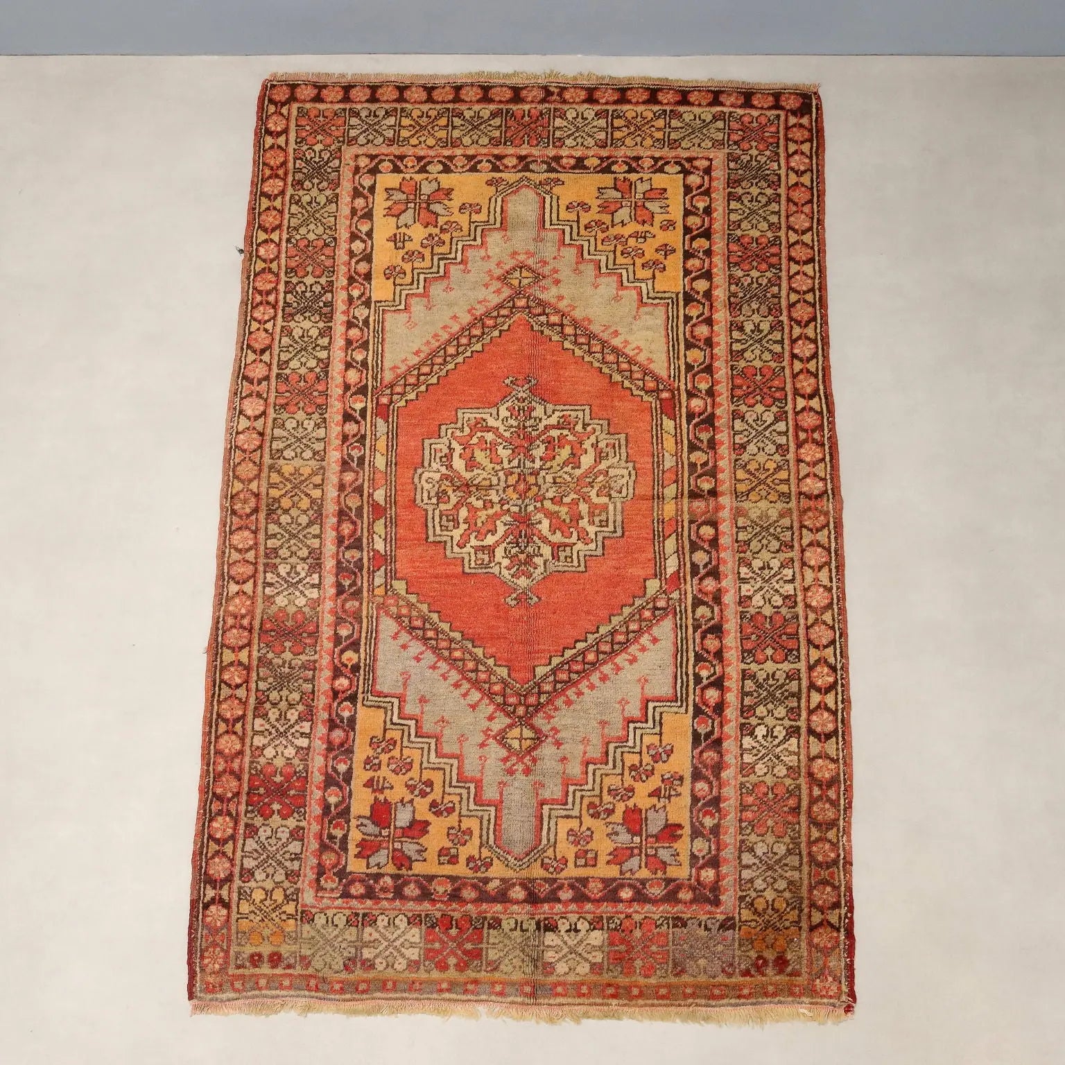 Antique Kirsehir Carpet Wool Heavy Knot Turkey 76 x 47 In - 76 x 47 In | Antiques | Carpets