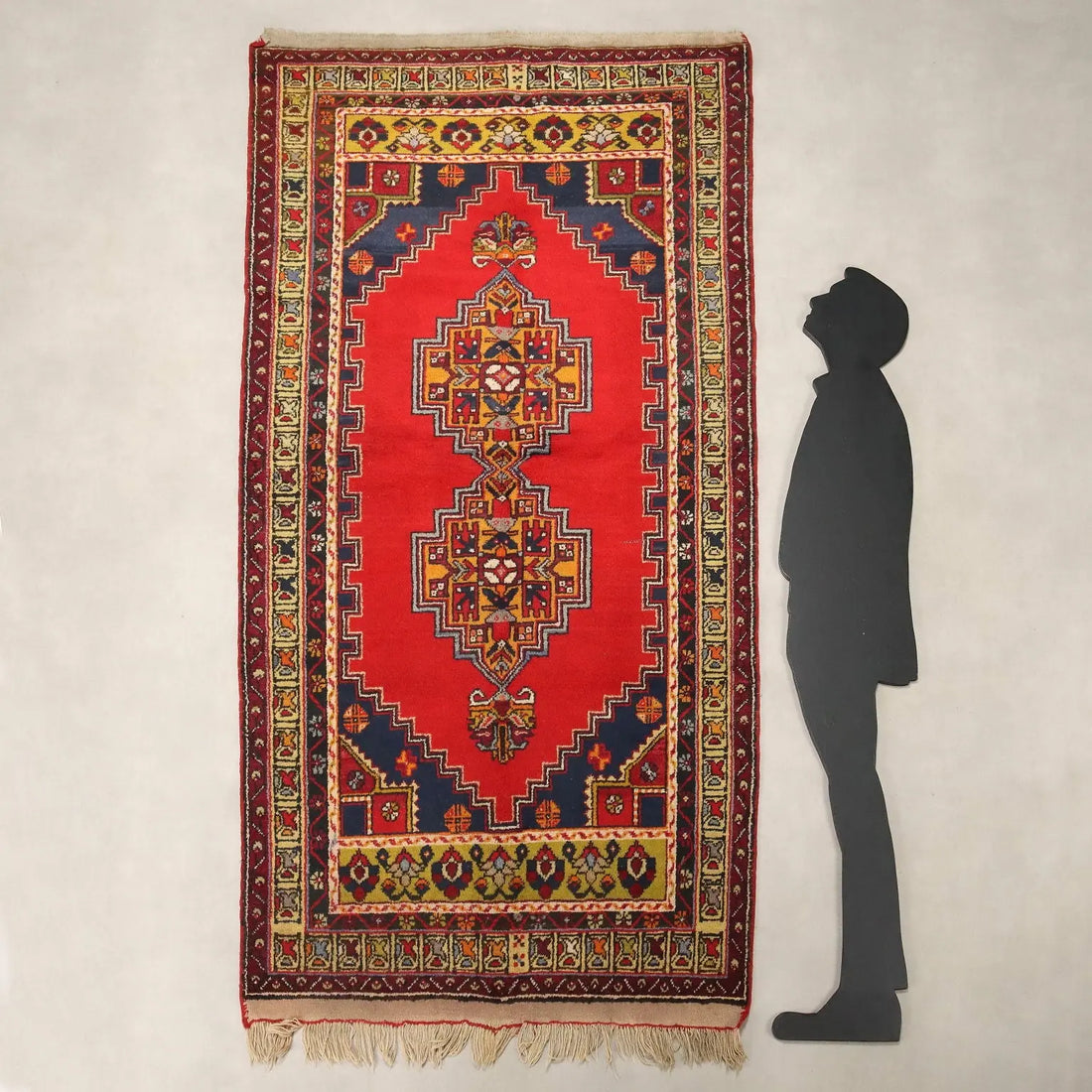 Antique Joruk Carpet Wool Heavy Knot Turkey 93 x 52 In - 93 x 52 In | Antiques | Carpets