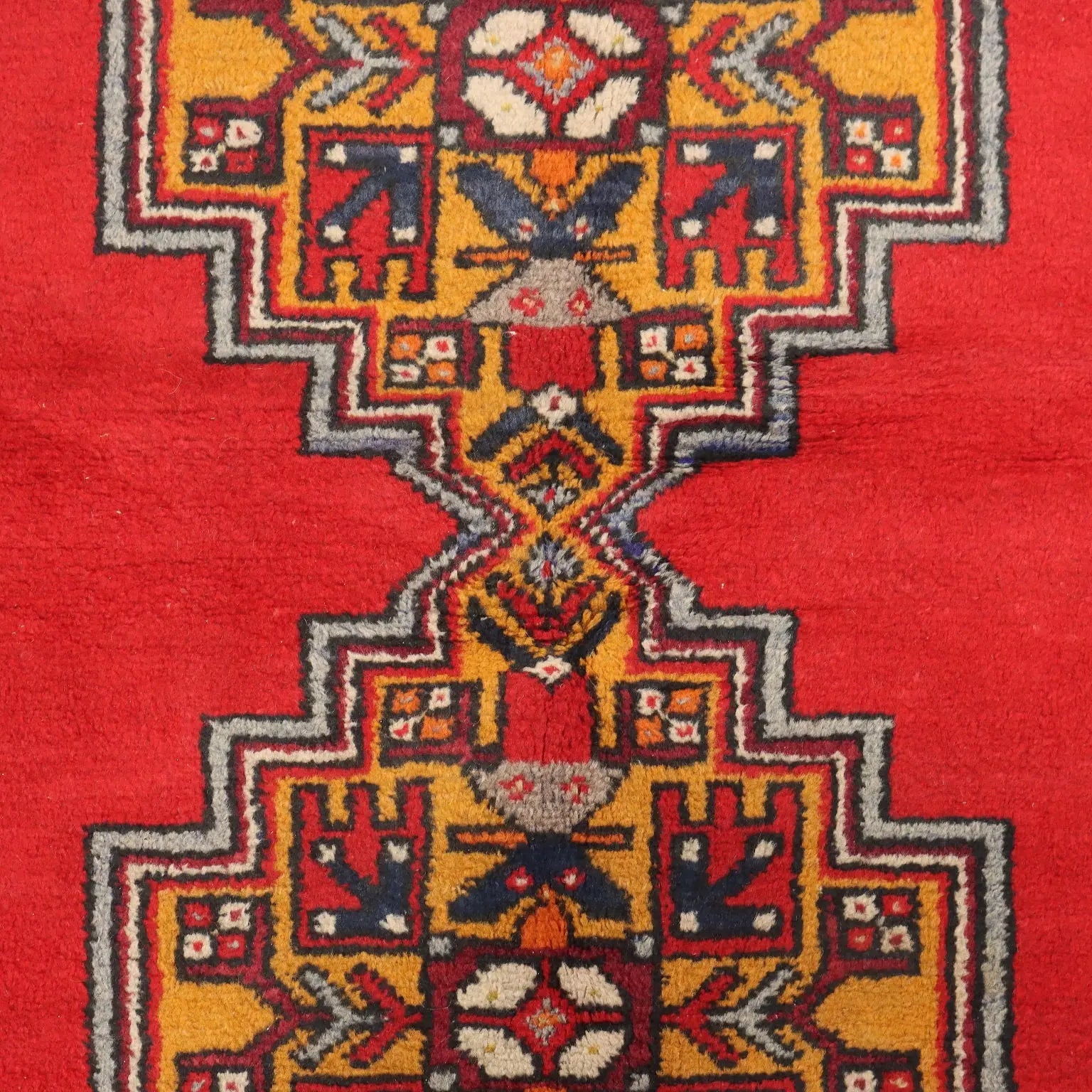 Antique Joruk Carpet Wool Heavy Knot Turkey 93 x 52 In - 93 x 52 In | Antiques | Carpets