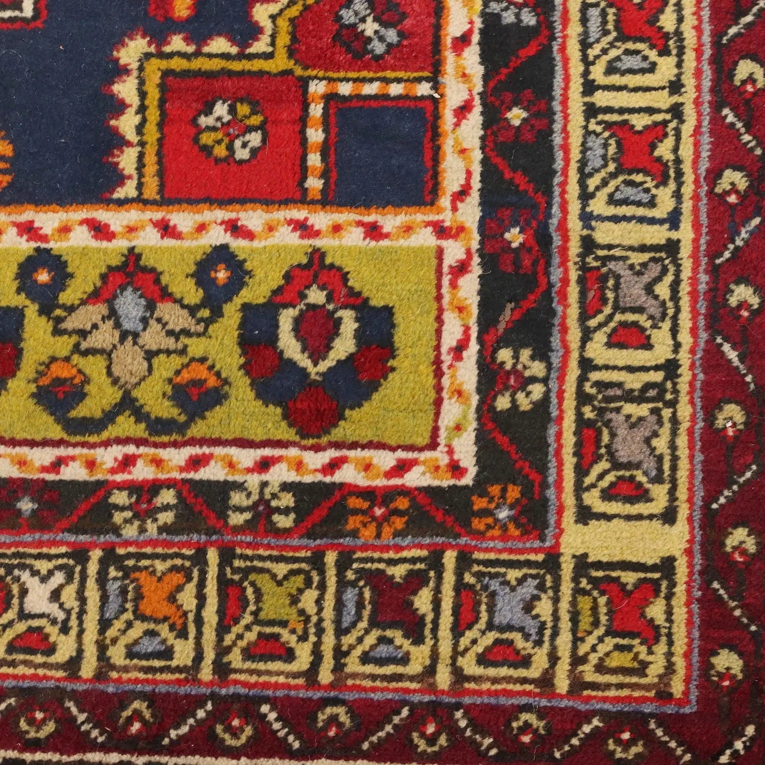 Antique Joruk Carpet Wool Heavy Knot Turkey 93 x 52 In - 93 x 52 In | Antiques | Carpets
