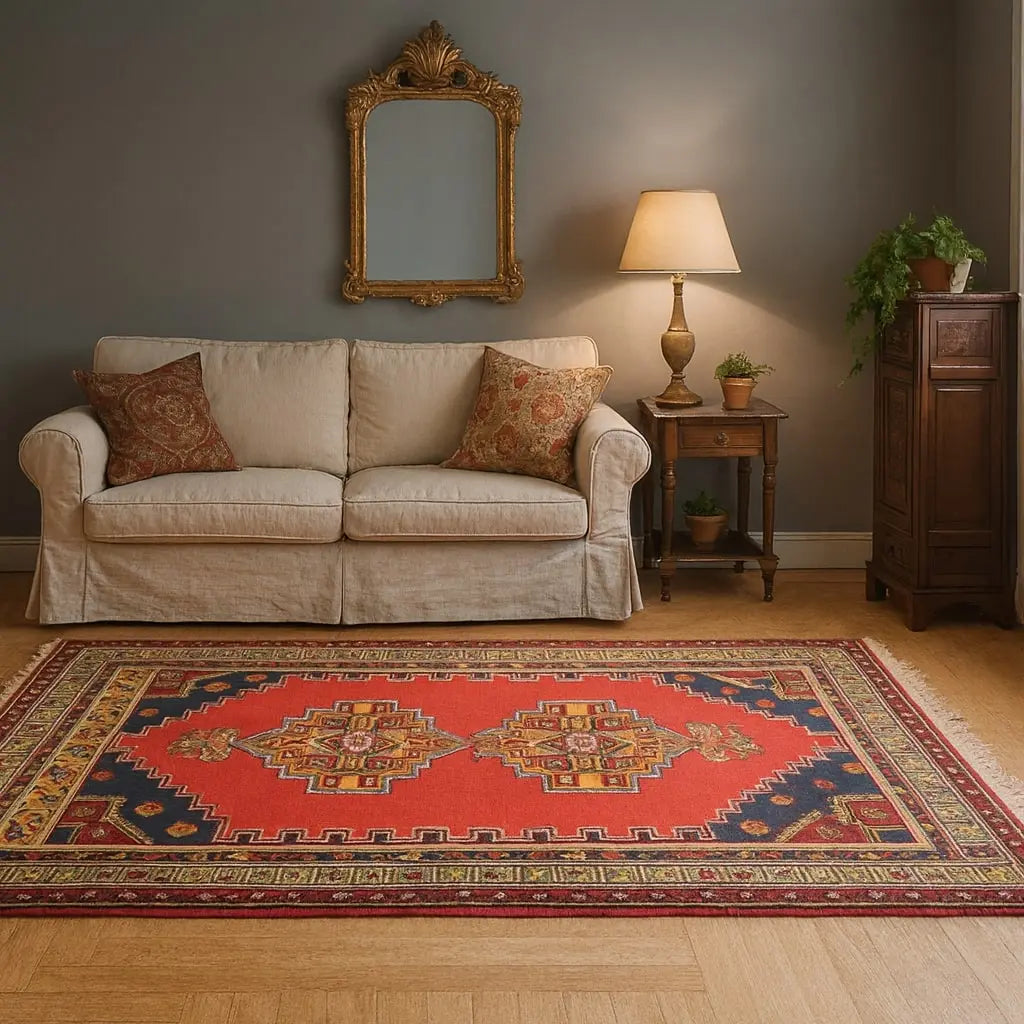 Antique Joruk Carpet Wool Heavy Knot Turkey 93 x 52 In - 93 x 52 In | Antiques | Carpets