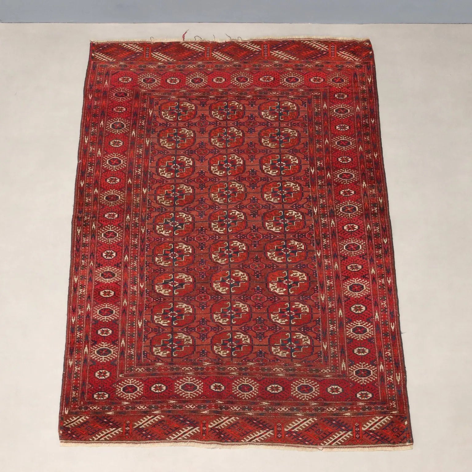 Antique Bukhara Carpet Wool Thin Knot Handmade 67 x 47 In - 67 x 47 In | Antiques | Carpets