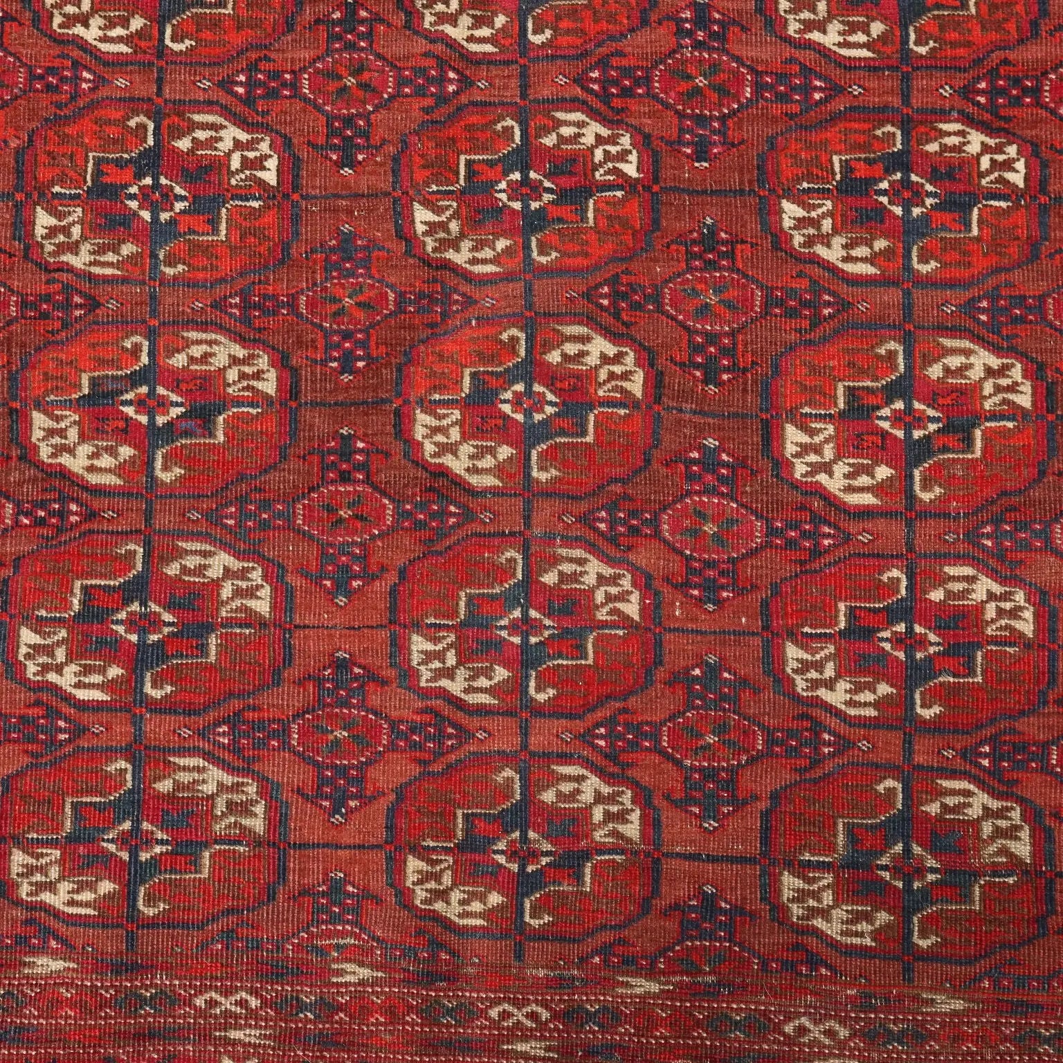 Antique Bukhara Carpet Wool Thin Knot Handmade 67 x 47 In - 67 x 47 In | Antiques | Carpets