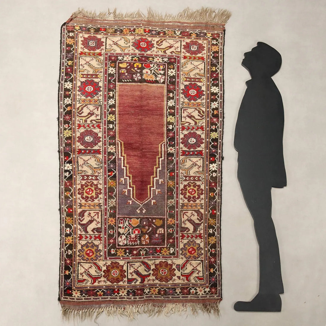 Antique Kirsehir Carpet Wool Heavy Knot Handmade 73 x 43 In - 73 x 43 In | Antiques | Carpets
