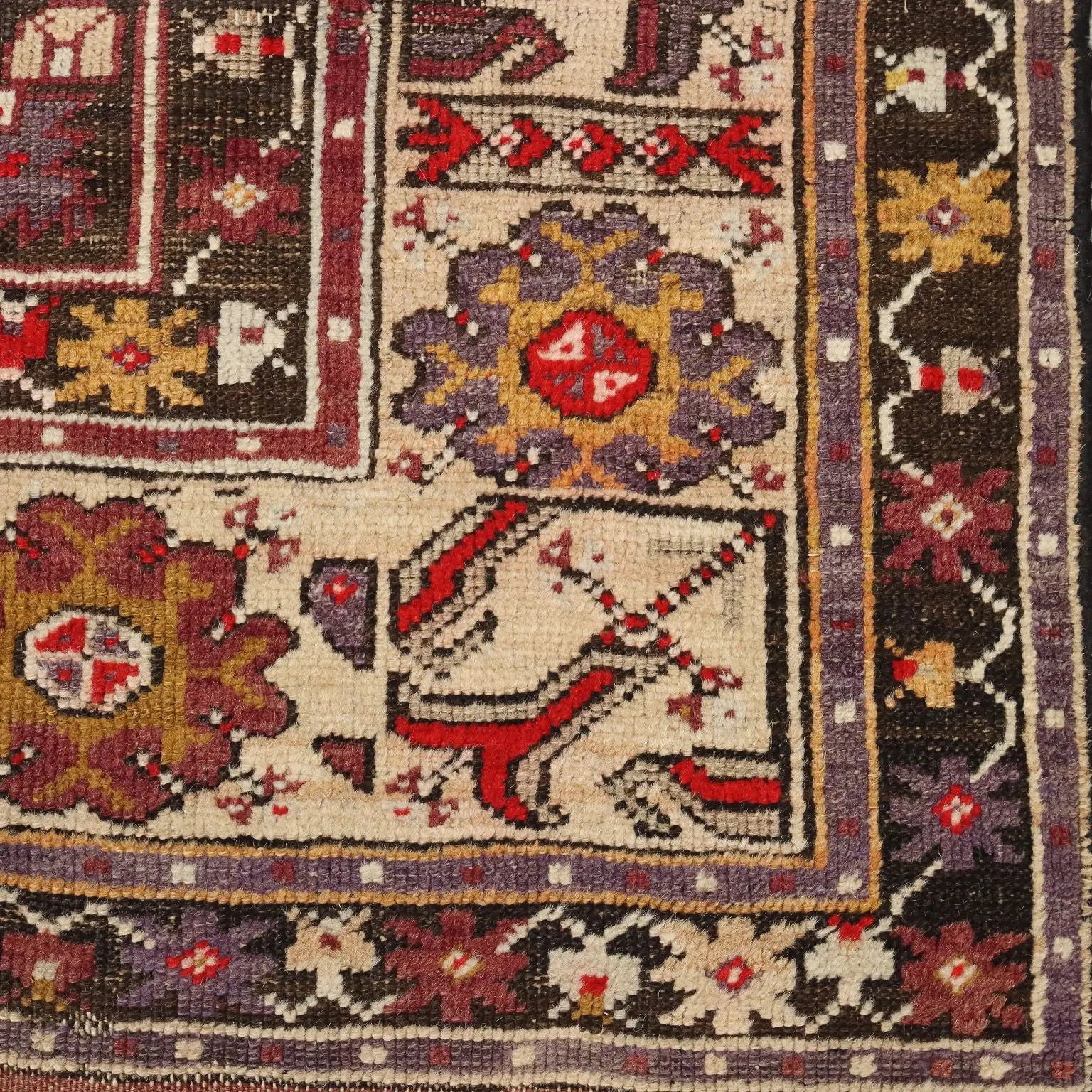 Antique Kirsehir Carpet Wool Heavy Knot Handmade 73 x 43 In - 73 x 43 In | Antiques | Carpets