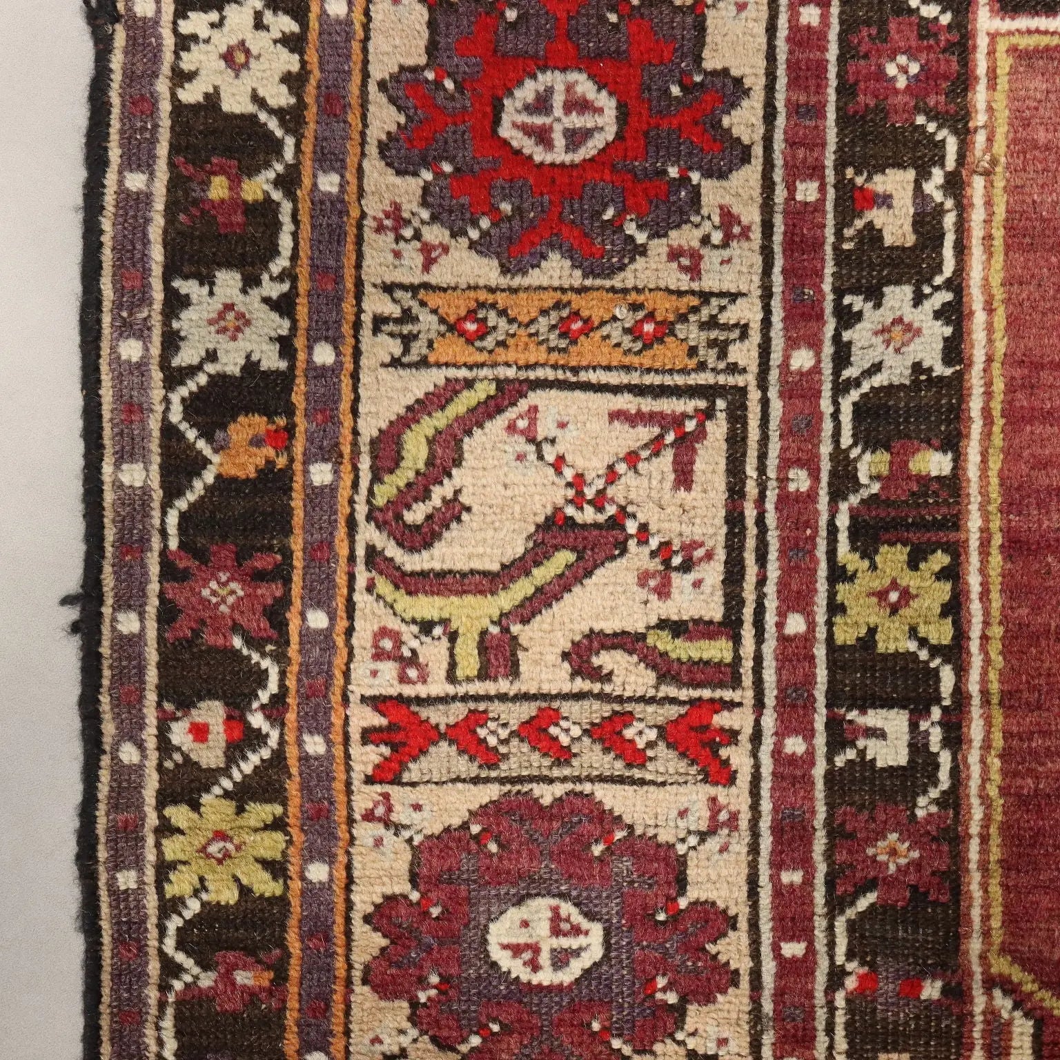 Antique Kirsehir Carpet Wool Heavy Knot Handmade 73 x 43 In - 73 x 43 In | Antiques | Carpets