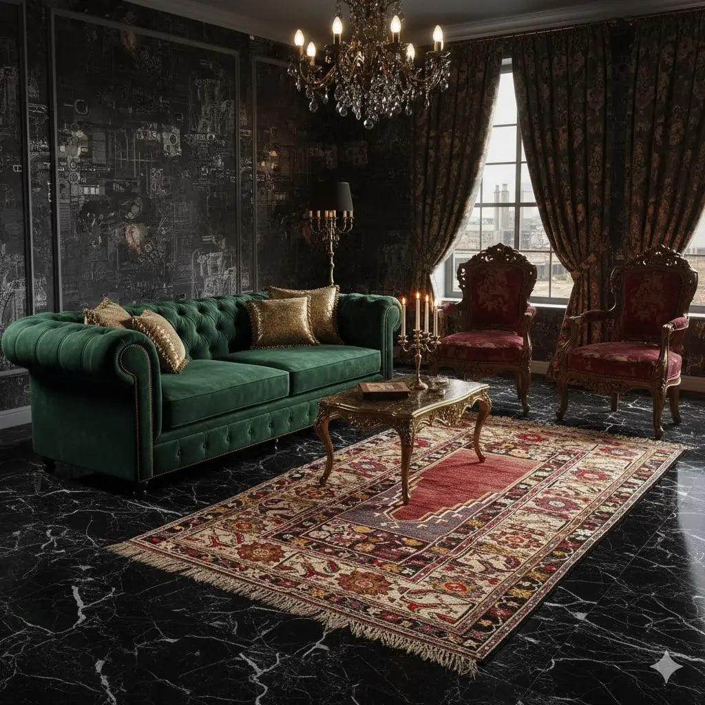 Antique Kirsehir Carpet Wool Heavy Knot Handmade 73 x 43 In - 73 x 43 In | Antiques | Carpets
