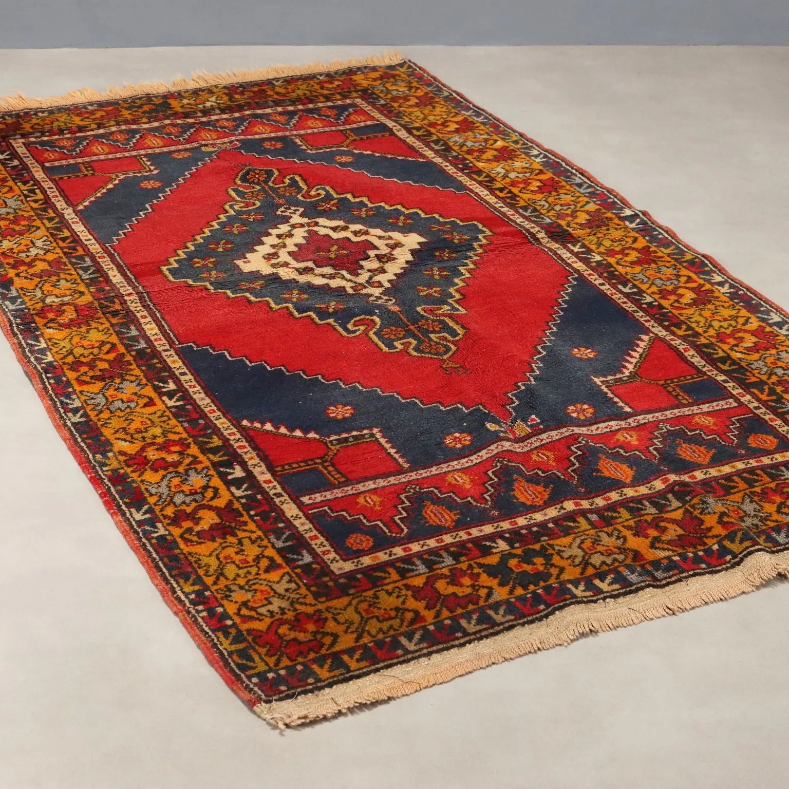 Antique Jorun Carpet Wool Cotton Heavy Knot Handmade 77 x 46 In - 77 x 46 In | Antiques | Carpets