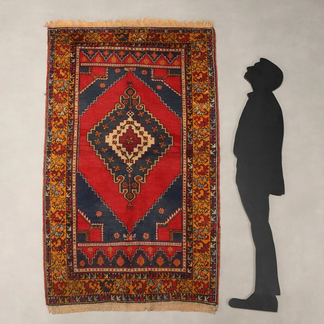 Antique Jorun Carpet Wool Cotton Heavy Knot Handmade 77 x 46 In - 77 x 46 In | Antiques | Carpets