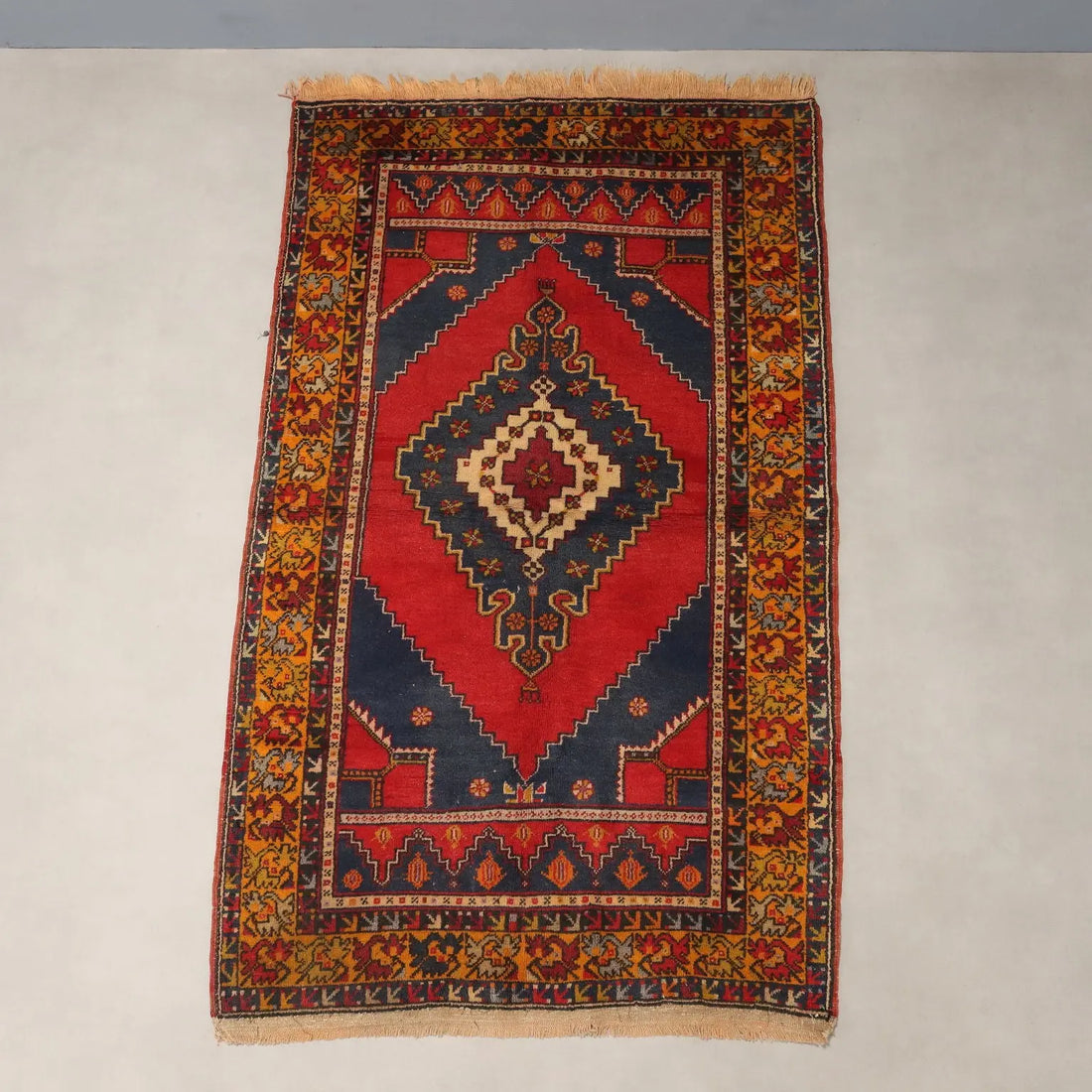Antique Jorun Carpet Wool Cotton Heavy Knot Handmade 77 x 46 In - 77 x 46 In | Antiques | Carpets