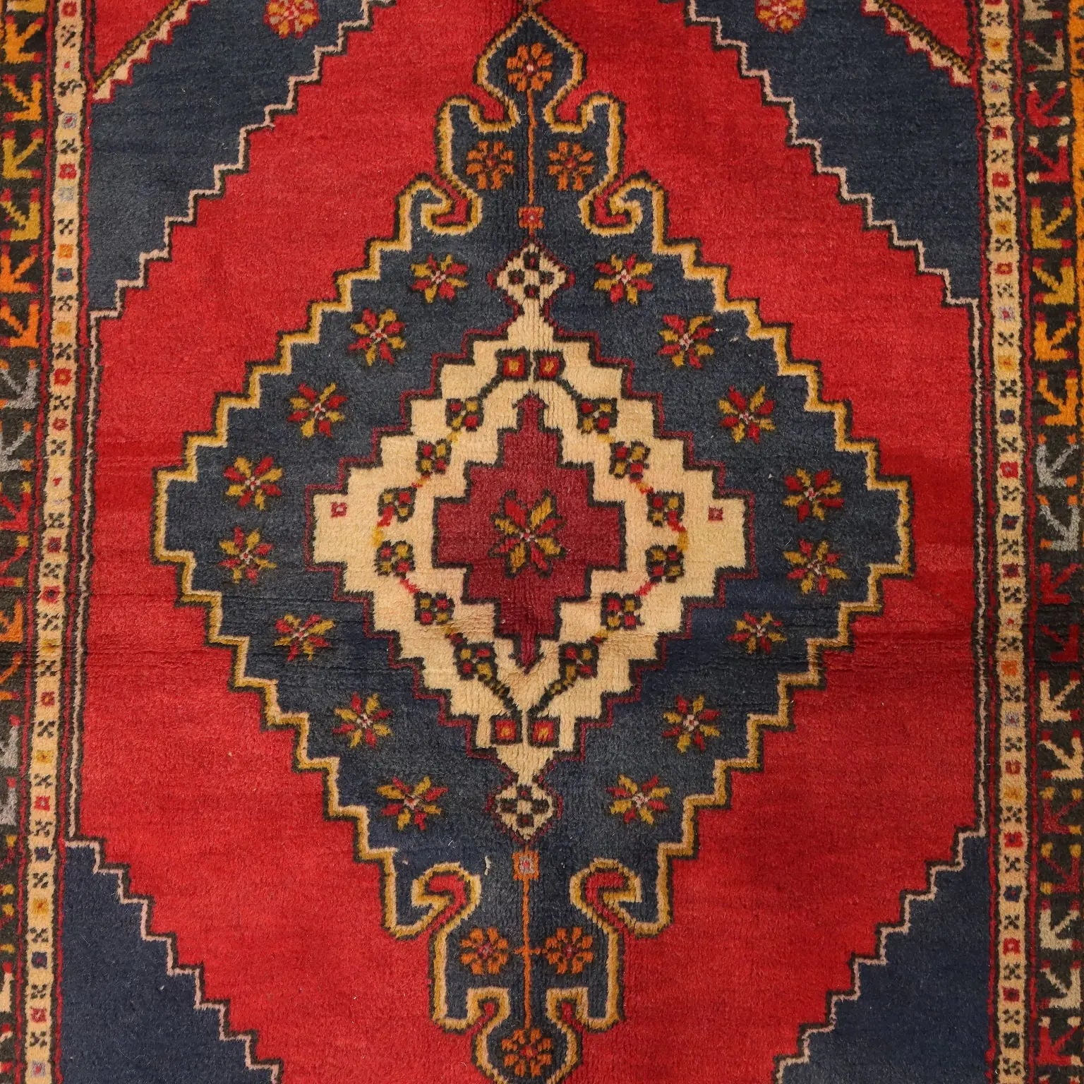 Antique Jorun Carpet Wool Cotton Heavy Knot Handmade 77 x 46 In - 77 x 46 In | Antiques | Carpets