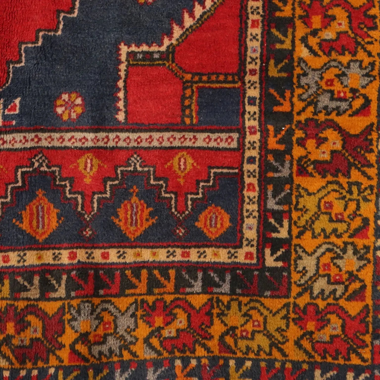 Antique Jorun Carpet Wool Cotton Heavy Knot Handmade 77 x 46 In - 77 x 46 In | Antiques | Carpets