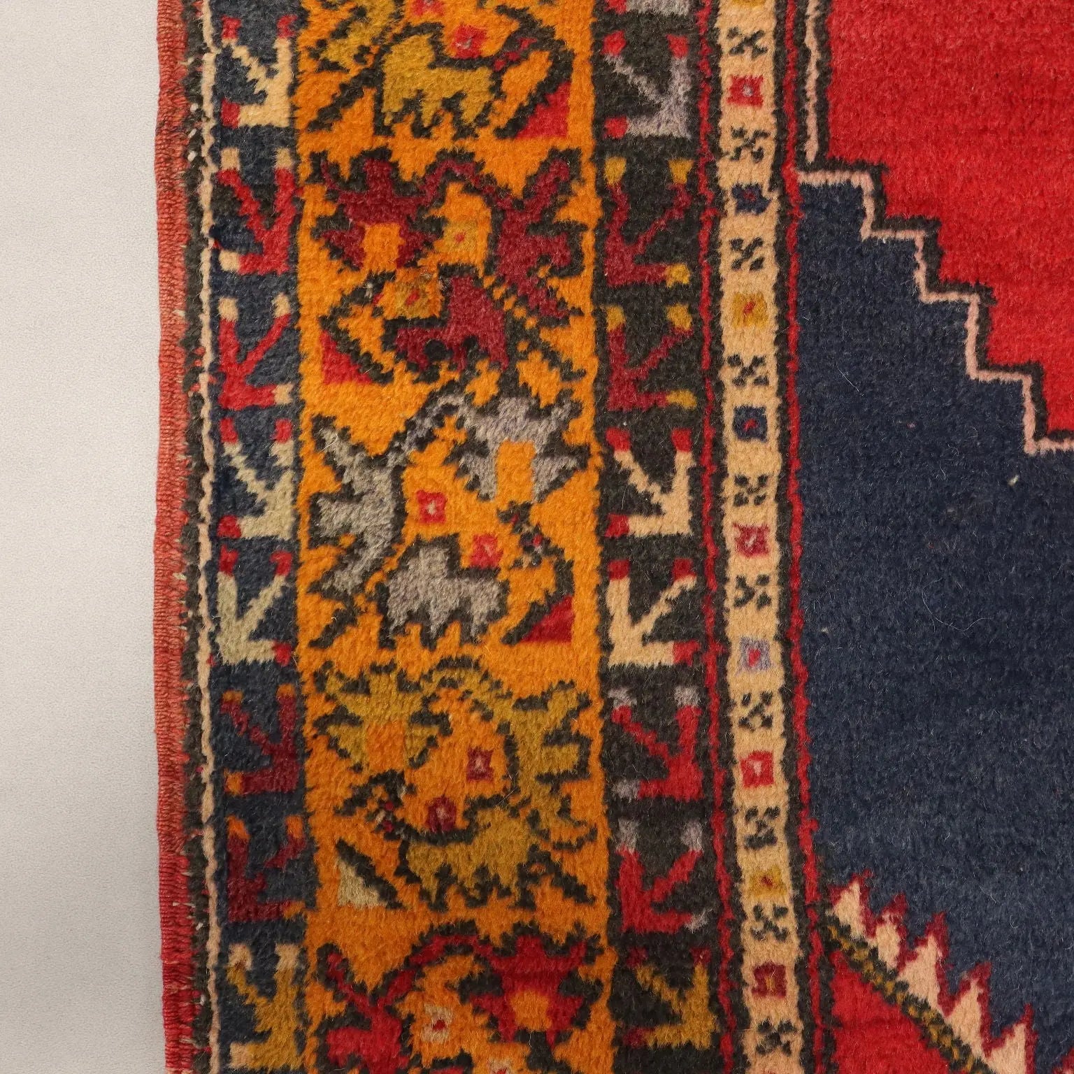 Antique Jorun Carpet Wool Cotton Heavy Knot Handmade 77 x 46 In - 77 x 46 In | Antiques | Carpets