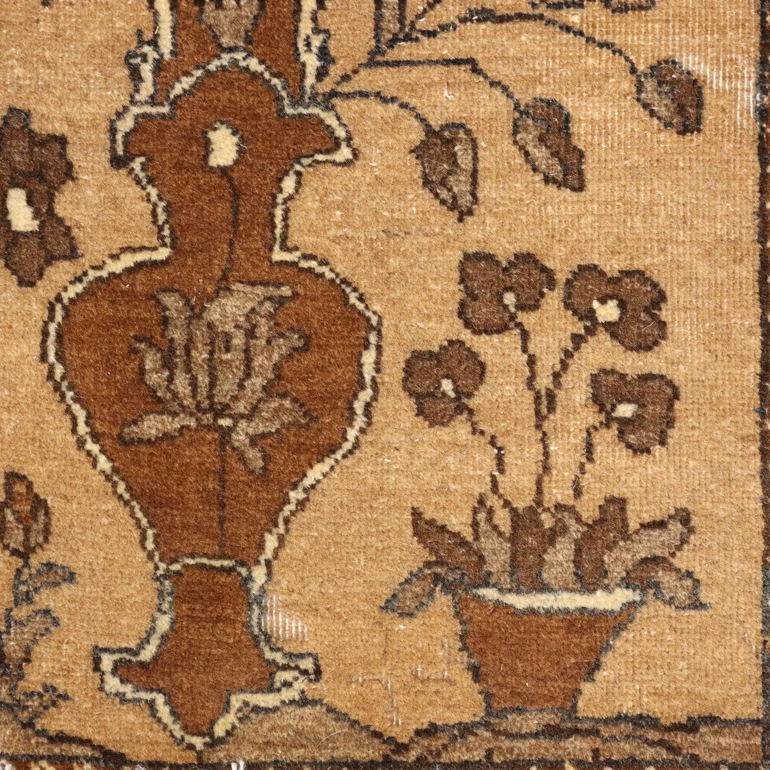 Antique Carpet Cotton Wool Heavy Knot Handmade 64 x 36 In - 64 x 36 In | Antiques | Carpets