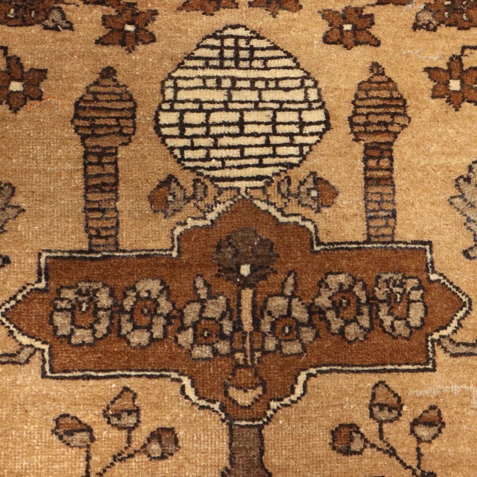 Antique Carpet Cotton Wool Heavy Knot Handmade 64 x 36 In - 64 x 36 In | Antiques | Carpets