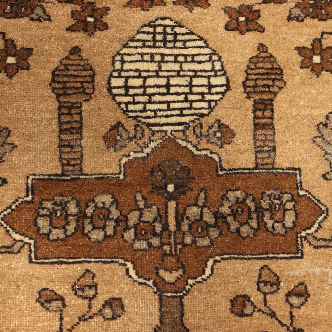 Antique Carpet Cotton Wool Heavy Knot Handmade 64 x 36 In - 64 x 36 In | Antiques | Carpets