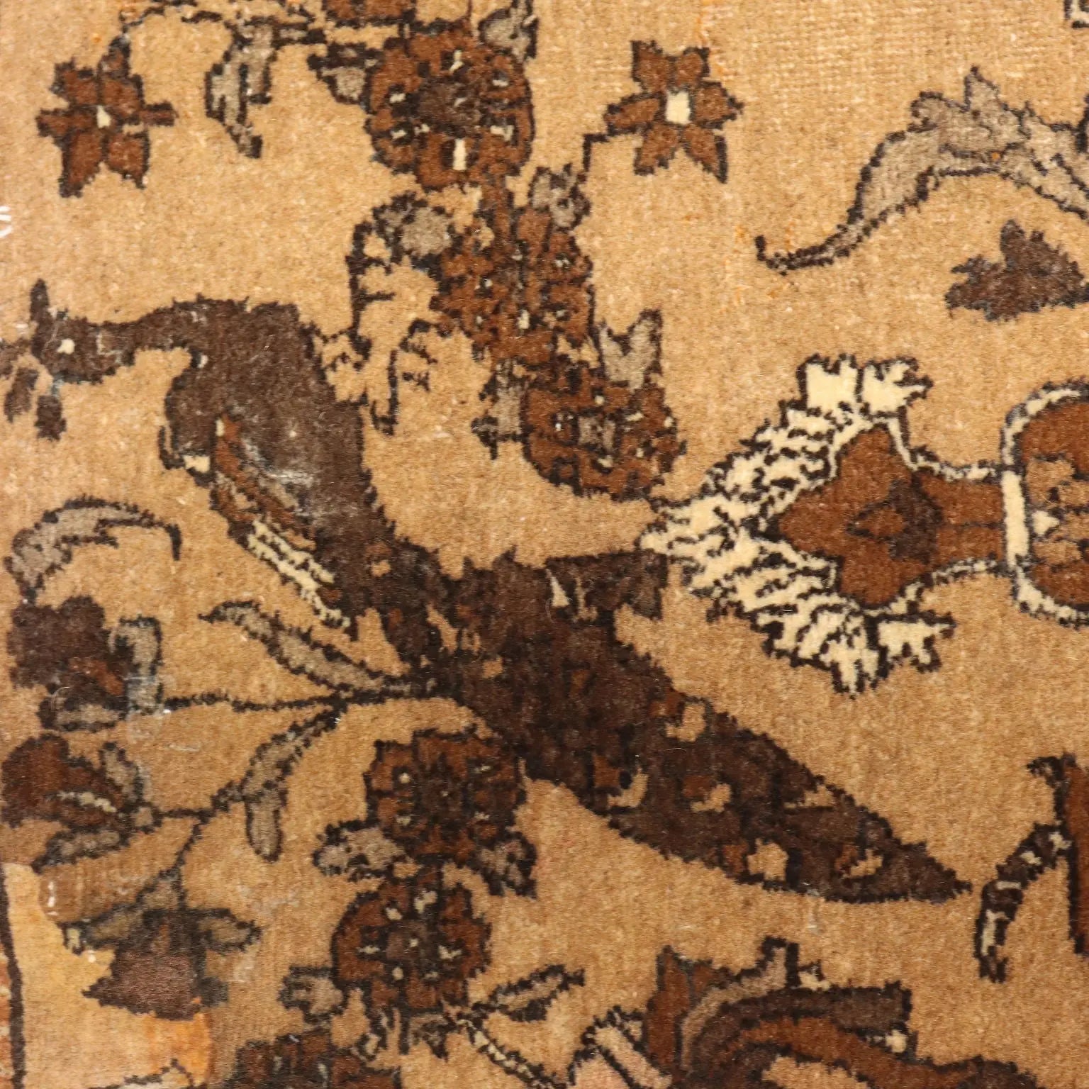Antique Carpet Cotton Wool Heavy Knot Handmade 64 x 36 In - 64 x 36 In | Antiques | Carpets
