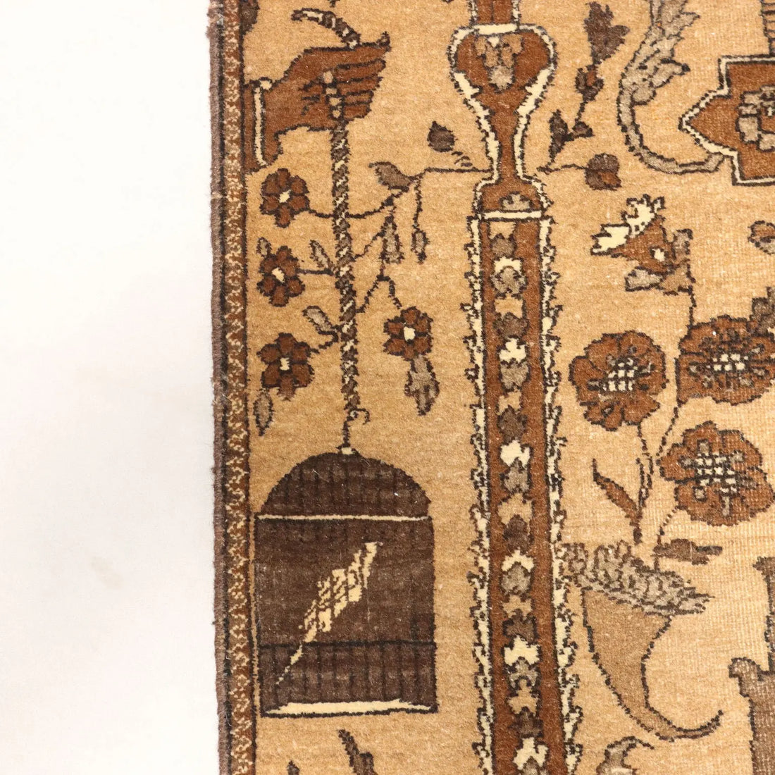 Antique Carpet Cotton Wool Heavy Knot Handmade 64 x 36 In - 64 x 36 In | Antiques | Carpets