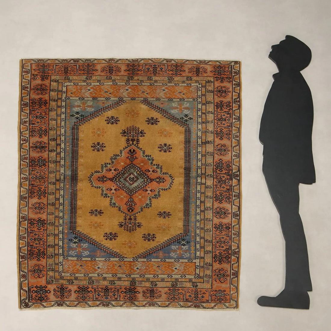 Antique Melas Carpet Cotton Wool Handmade Turkey 63 x 53 In - 63 x 53 In | Antiques | Carpets