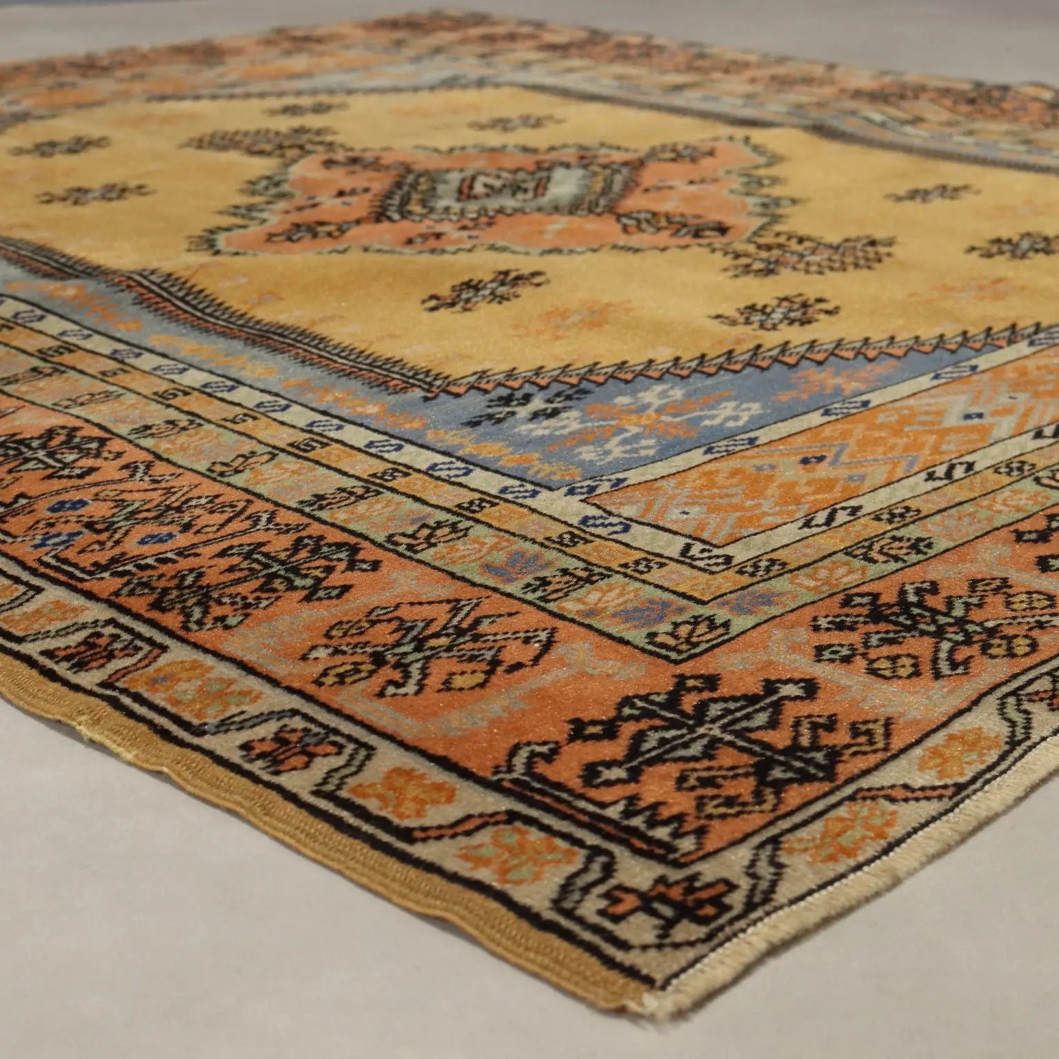 Antique Melas Carpet Cotton Wool Handmade Turkey 63 x 53 In - 63 x 53 In | Antiques | Carpets