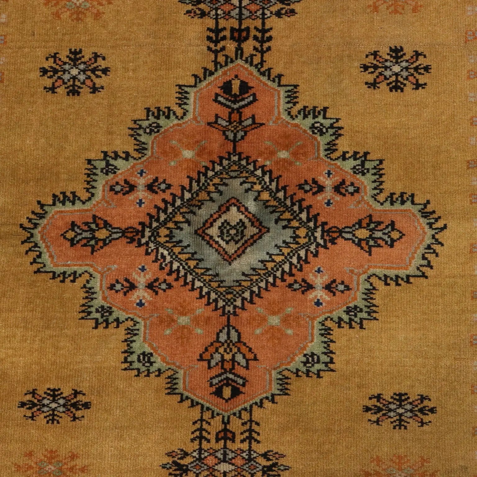 Antique Melas Carpet Cotton Wool Handmade Turkey 63 x 53 In - 63 x 53 In | Antiques | Carpets
