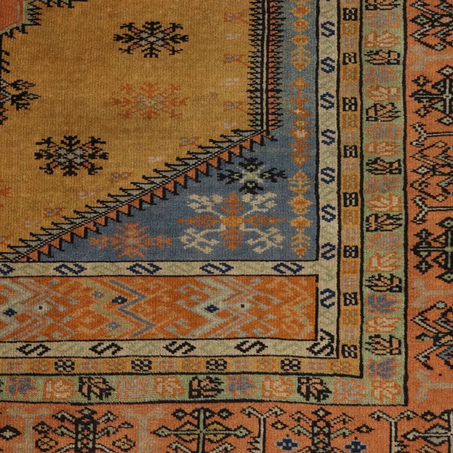 Antique Melas Carpet Cotton Wool Handmade Turkey 63 x 53 In - 63 x 53 In | Antiques | Carpets