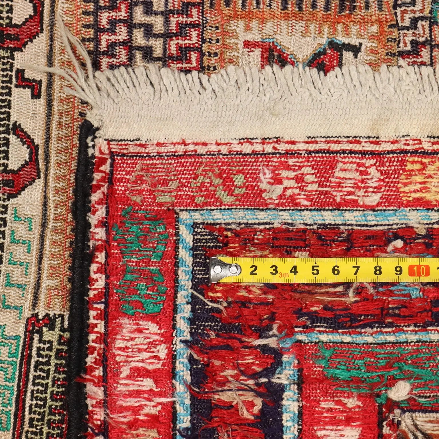 Antique Asian Carpet Cotton Extra-Thin Knot Handmade 75 x 51 In - 75 x 51 In | Antiques | Carpets
