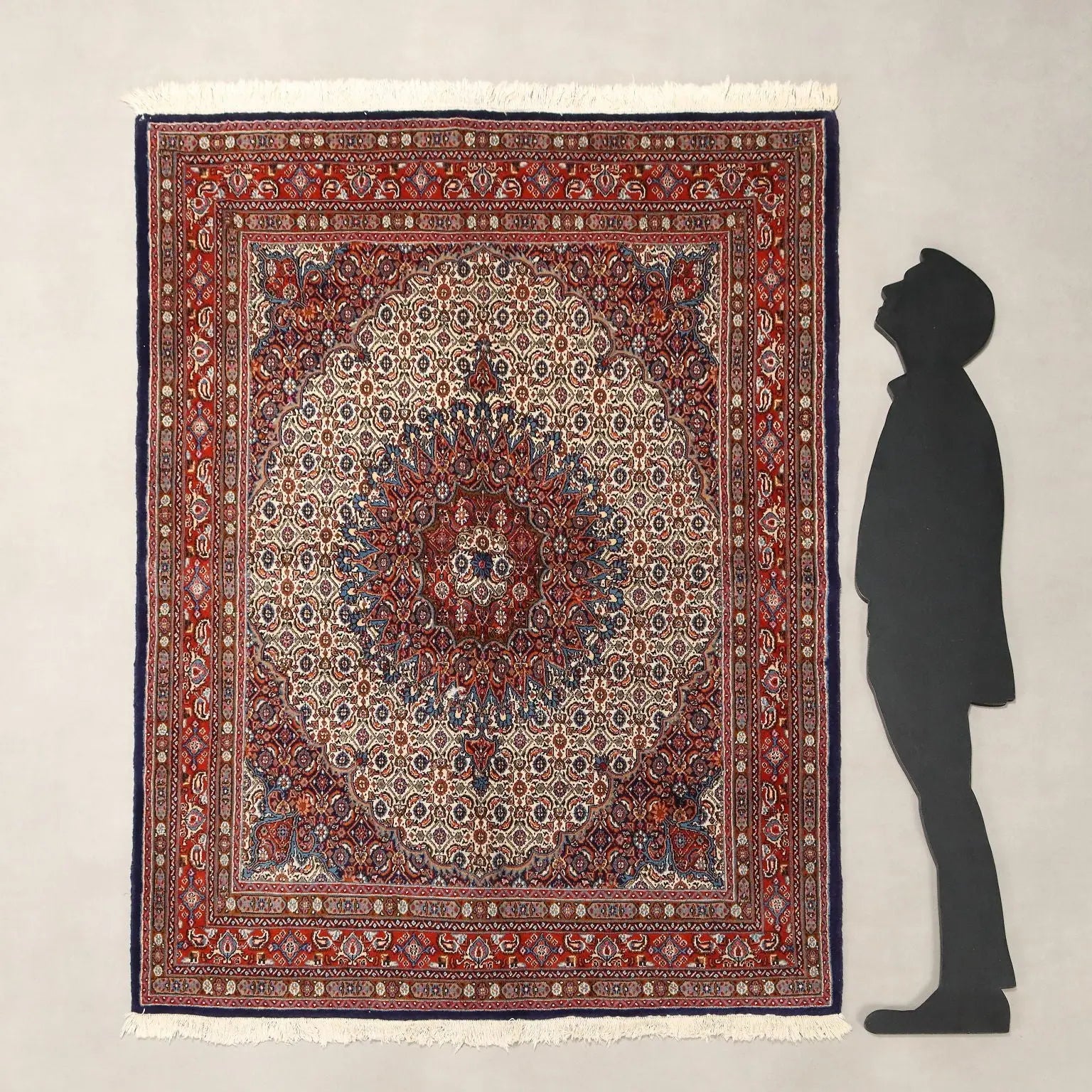Antique Asian Carpet Cotton Wool Heavy Knot 81 x 59 In - 81 x 59 In | Antiques | Carpets