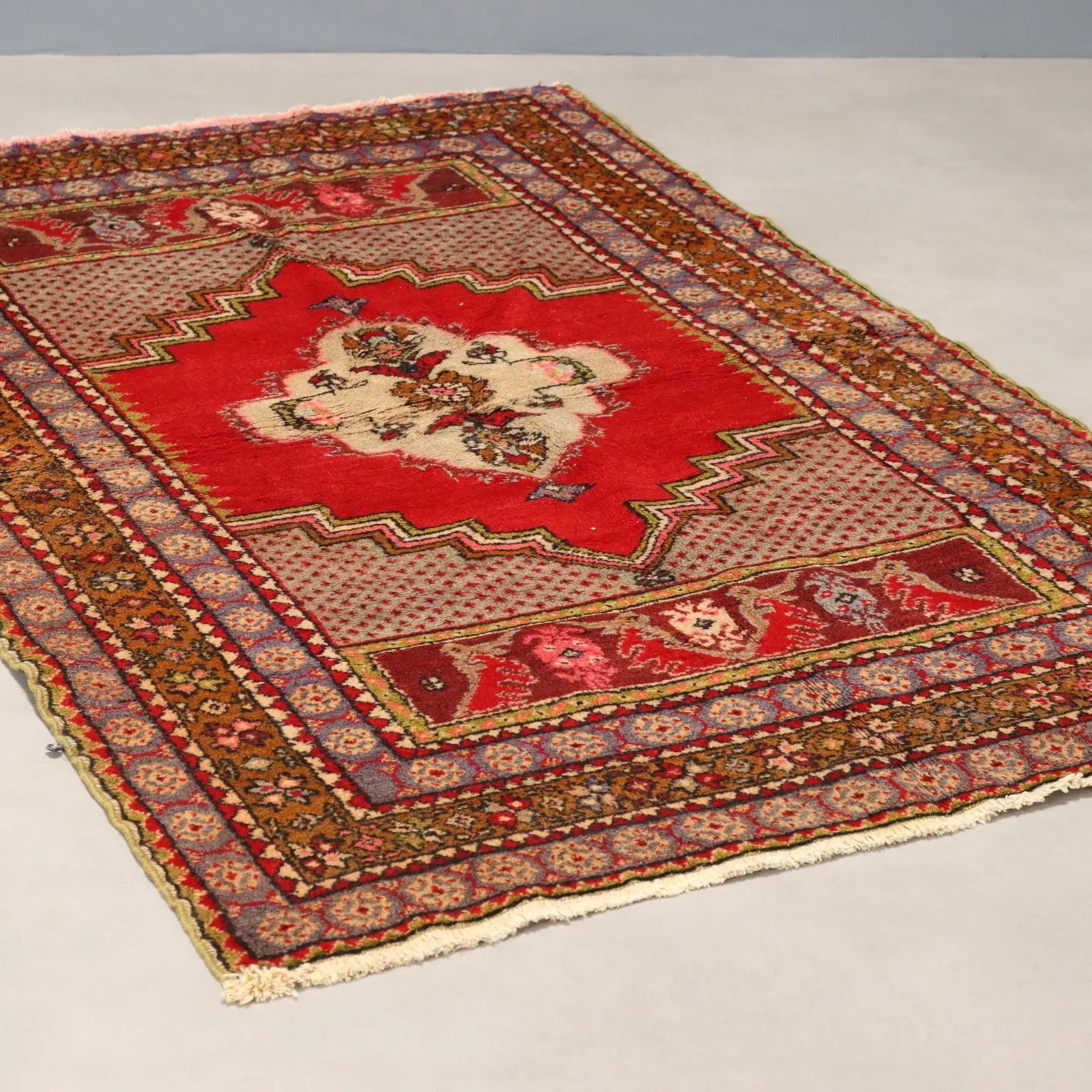 Antique Kirsheir Carpet Wool Heavy Knot Handmade 67 x 43 In - 67 x 43 In | Antiques | Carpets