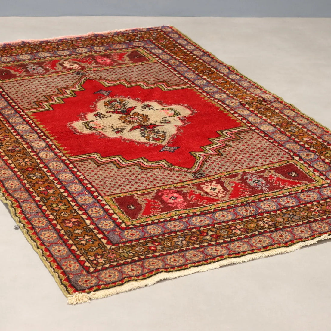 Antique Kirsheir Carpet Wool Heavy Knot Handmade 67 x 43 In - 67 x 43 In | Antiques | Carpets
